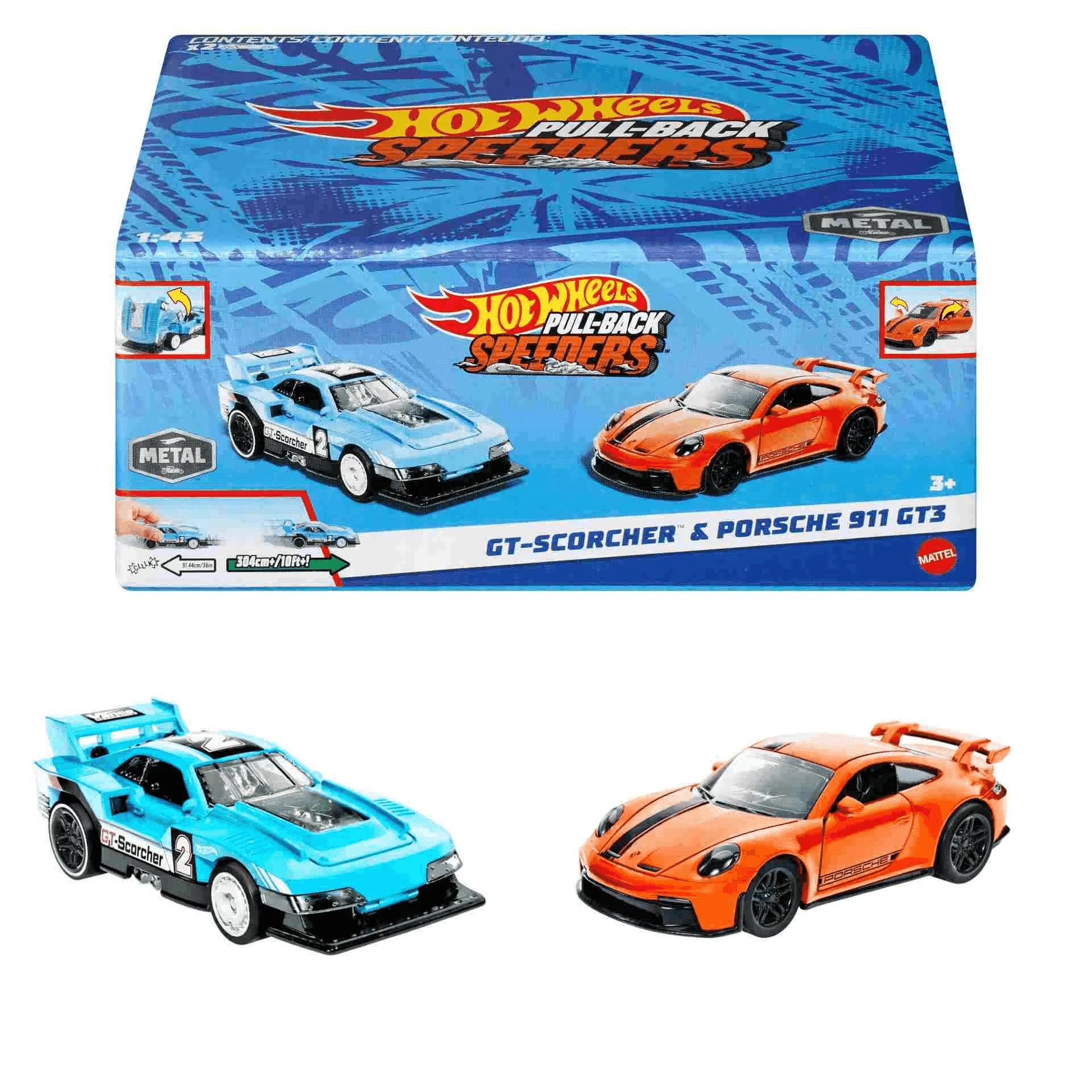 Hot Wheels Pack 2 coches de juguete de carreras