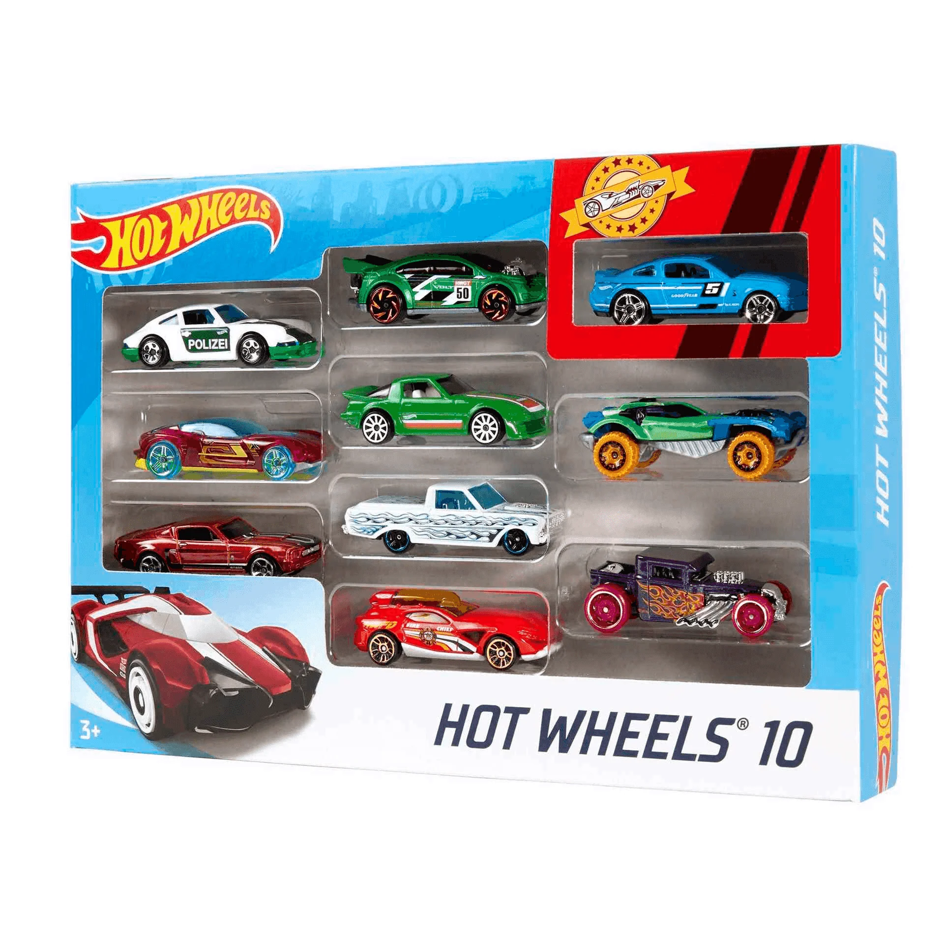 Hot Wheels Pack de 10 vehículos coches de juguete modelos surtidos 3 años - Image 4