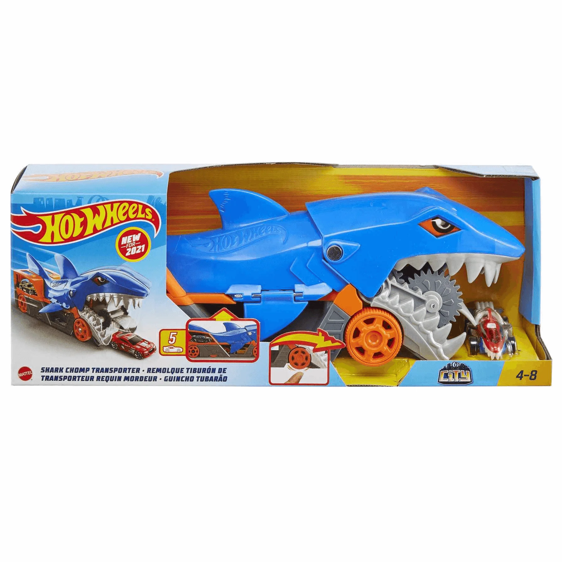 Hot Wheels Remolque de Tiburón de coches de juguete 4 años - Image 6