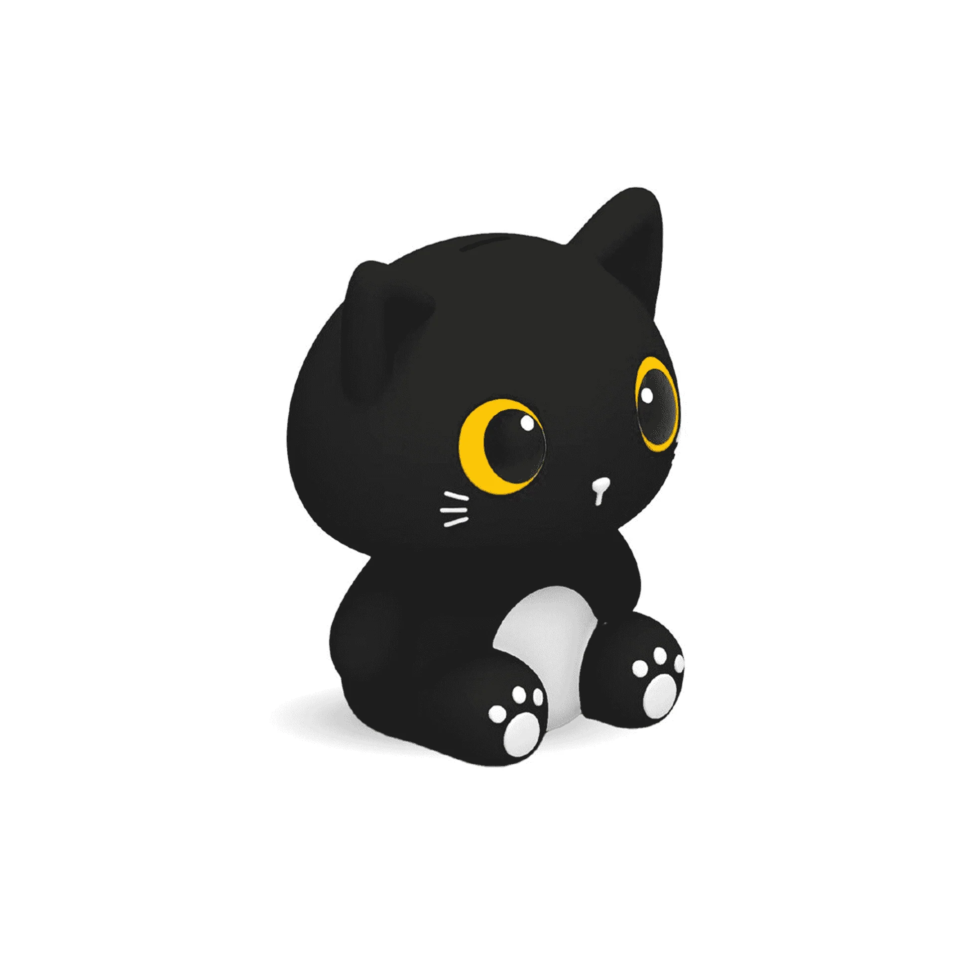 Hucha Vertical Black Cat