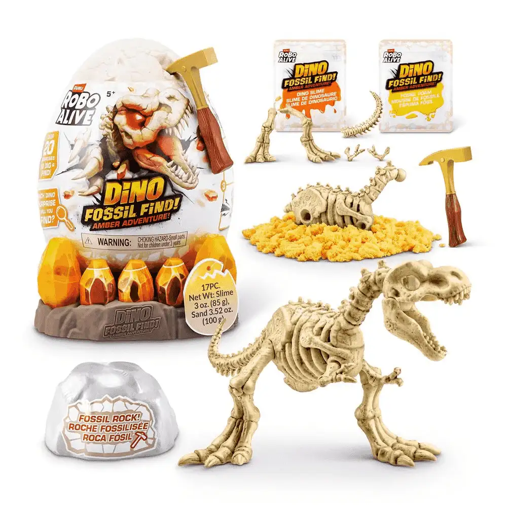 Huevo Robo Alive Dino Fossil Find – Amber Adventure - Image 3