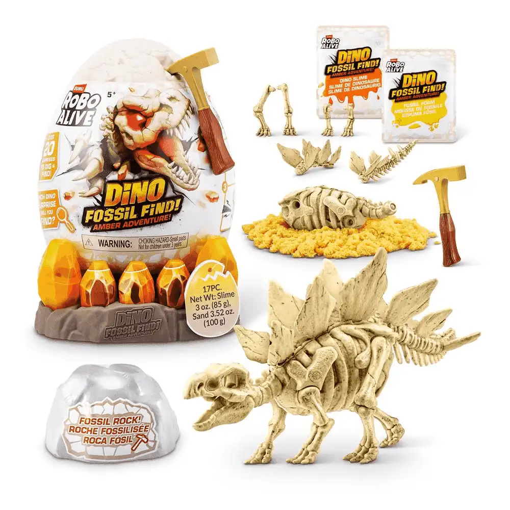 Huevo Robo Alive Dino Fossil Find – Amber Adventure - Image 5