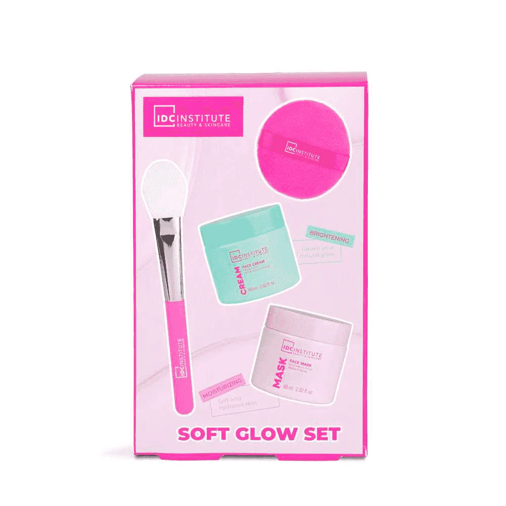 IDC Institute Glissy Face Masks Set Kit Facial con Crema, Mascarilla y Accesorios - Image 3