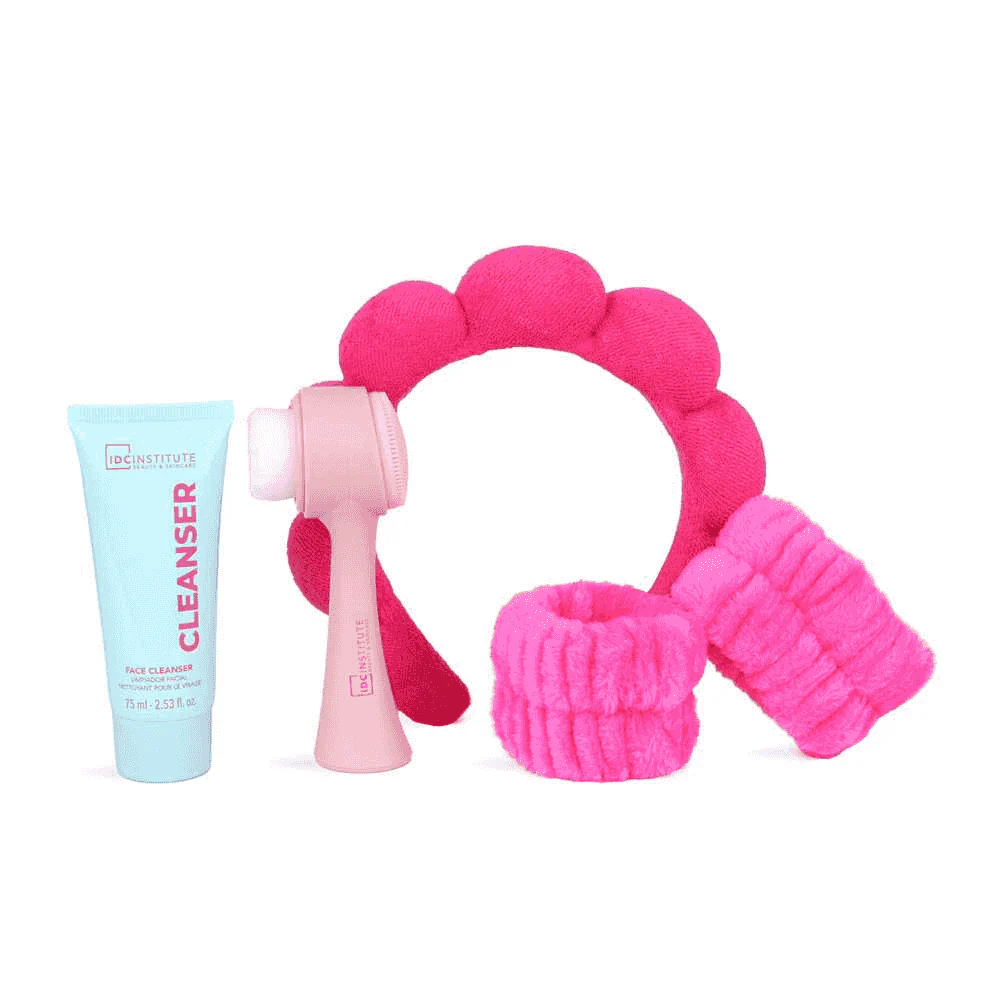 IDC Institute Glissy Face Pure Glow Set Limpieza Facial con Cepillo y Accesorios - Image 2