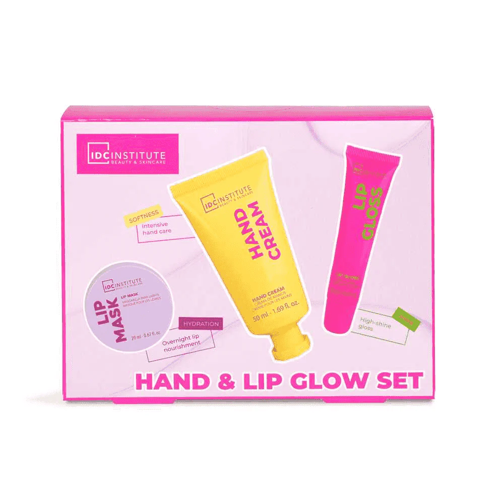 IDC Institute Glissy Radiant Essentials Set Manos y Labios Hidratación y Brillo - Image 3