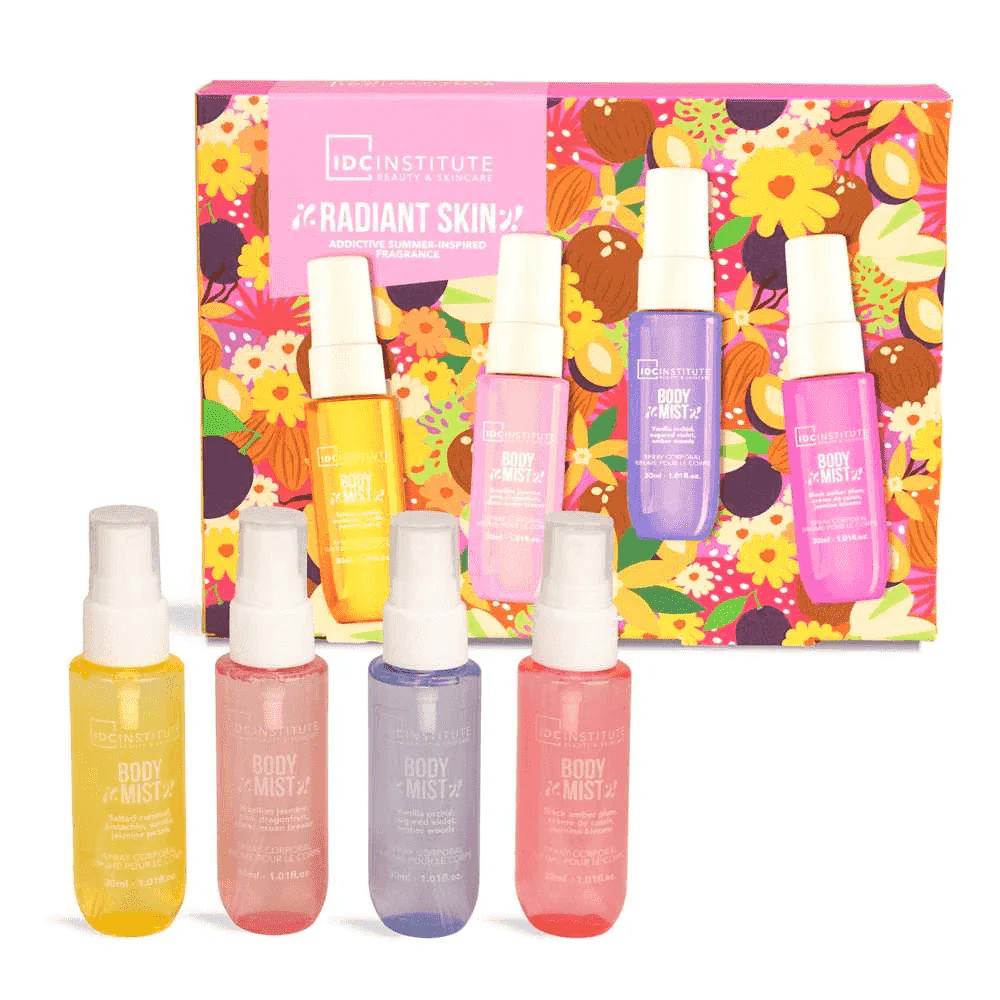 IDC Institute Radiant Skin Body Mist Collection Set 4 Brumas Corporales