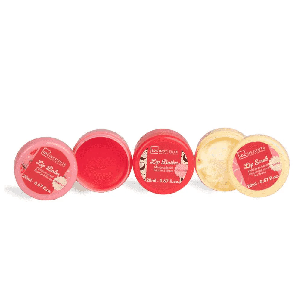 IDC Institute Sweet Swirls Tropical Lip Treatment Set Exfoliante y Bálsamo Labial - Image 2