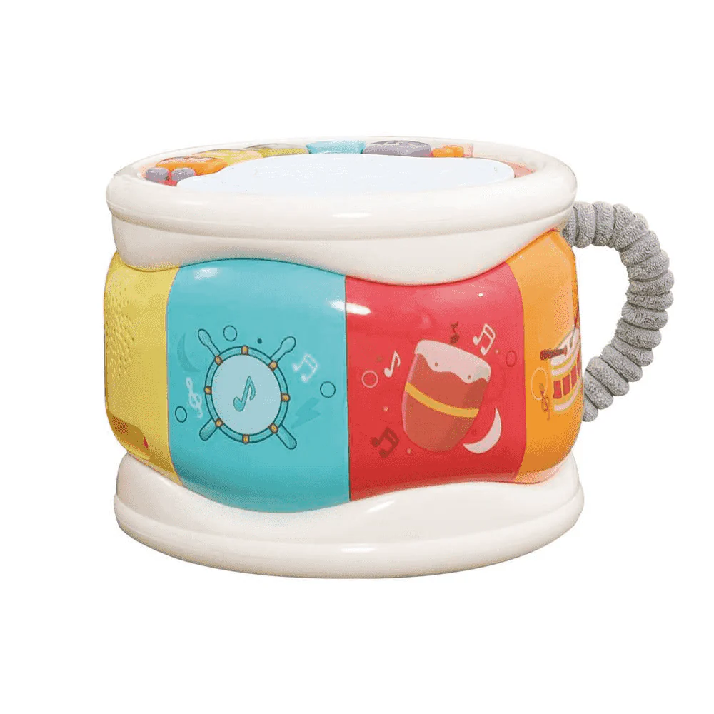 Infant Planet Tambor Multijuegos – Juguete musical con luces y modos de juego (18m+)