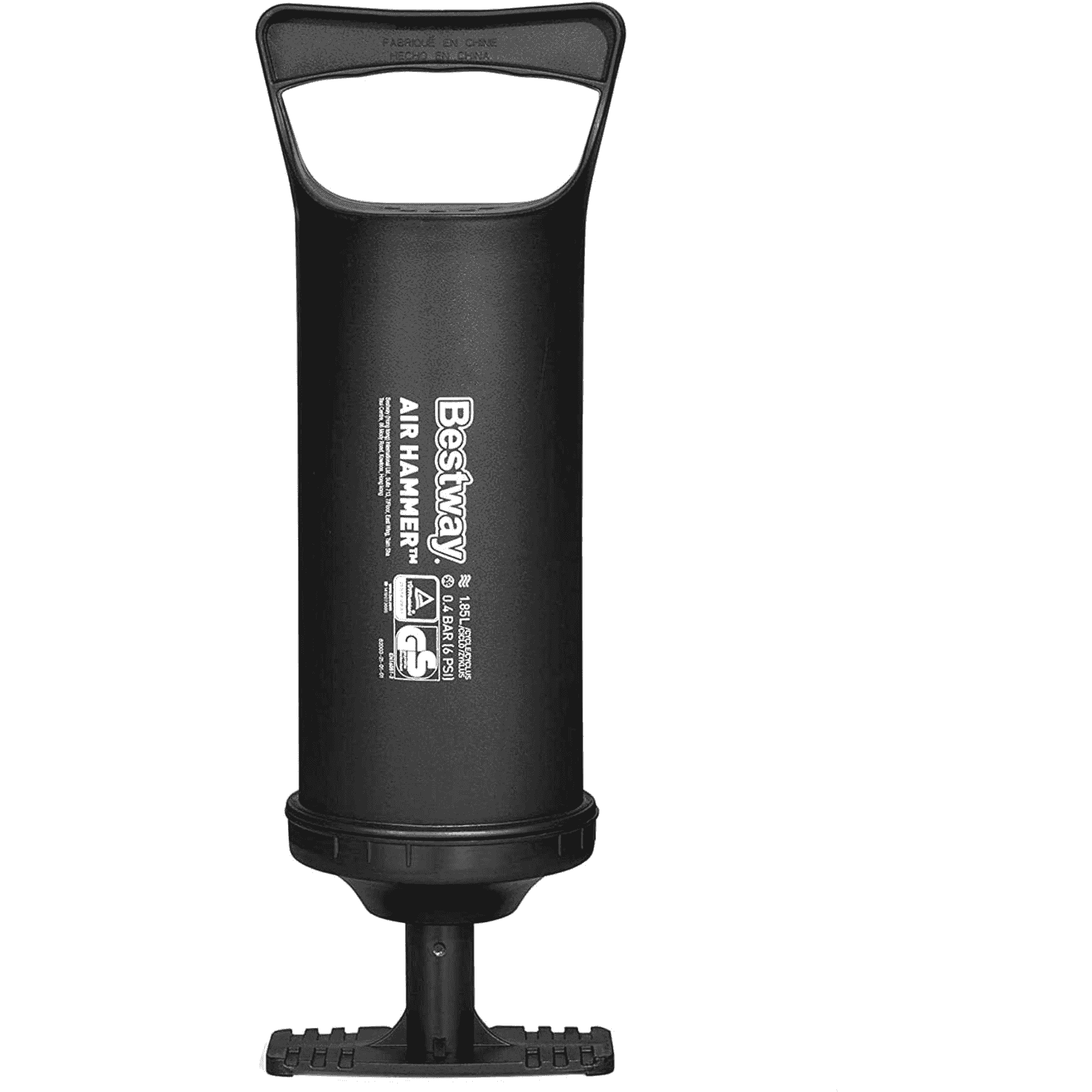 Inflador Manual Air Hammer 36 cm con Manguera Flexible y 3 Adaptadores