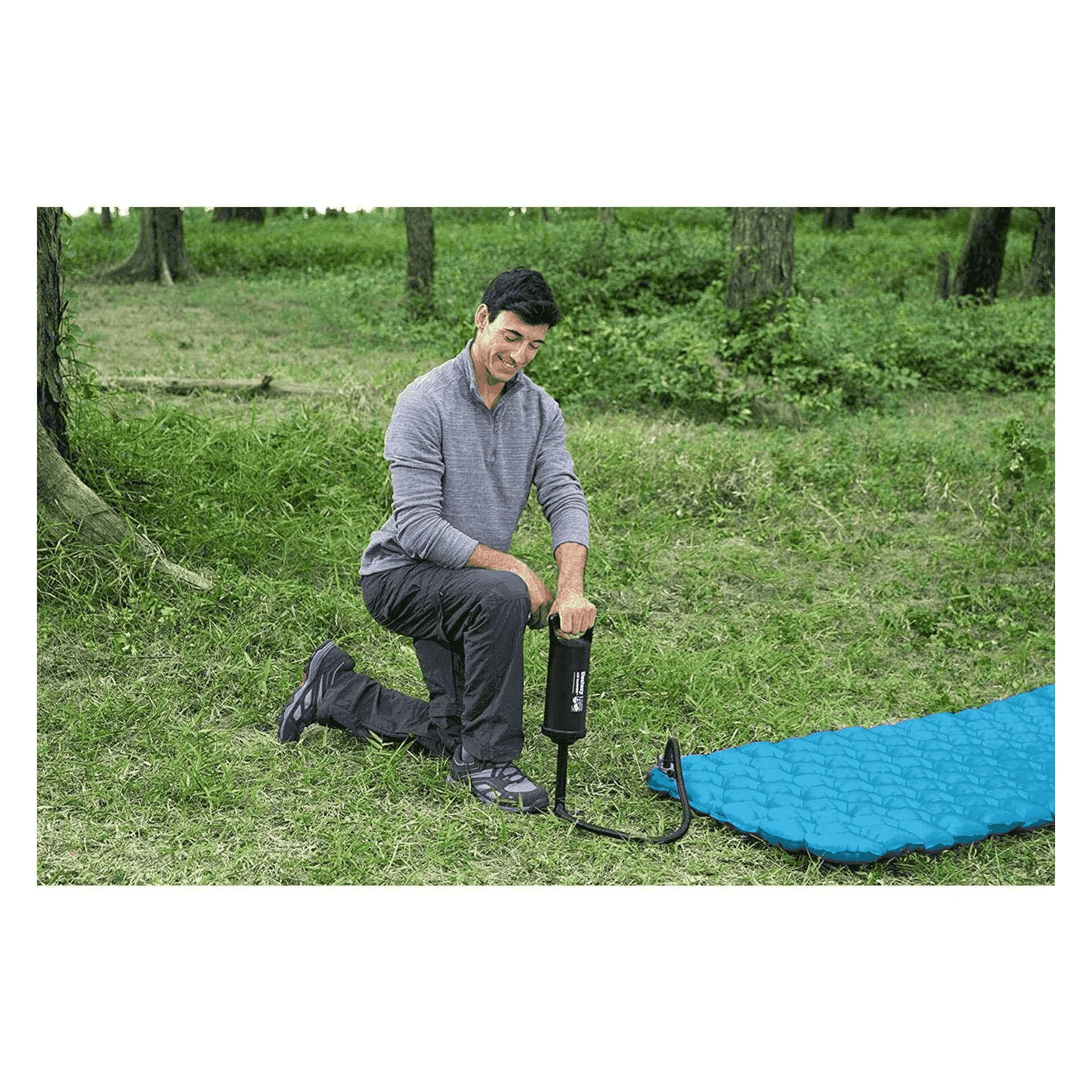 Inflador Manual Air Hammer 36 cm con Manguera Flexible y 3 Adaptadores - Image 7