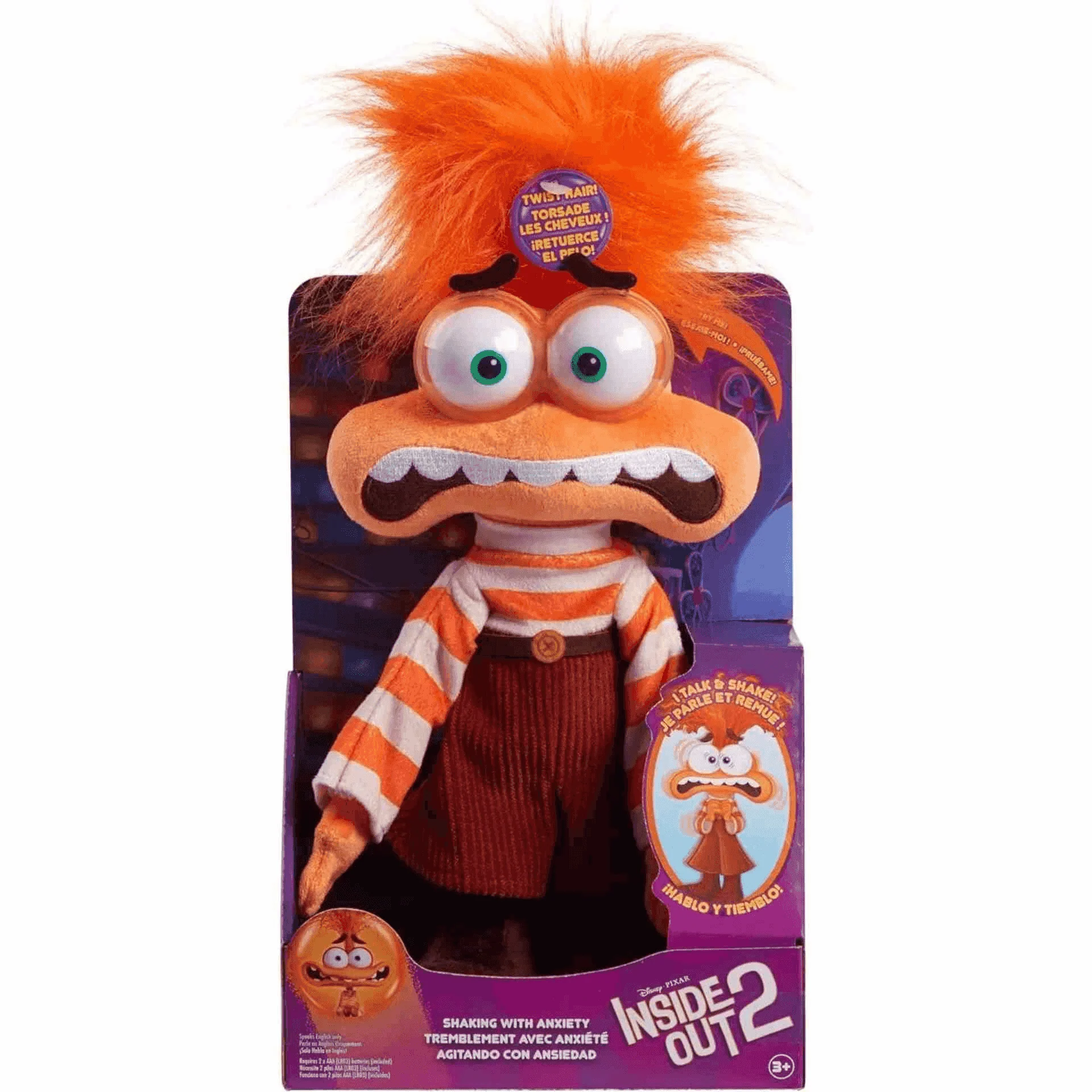Inside Out 2 Peluche Interactivo Ansiedad 35 cm
