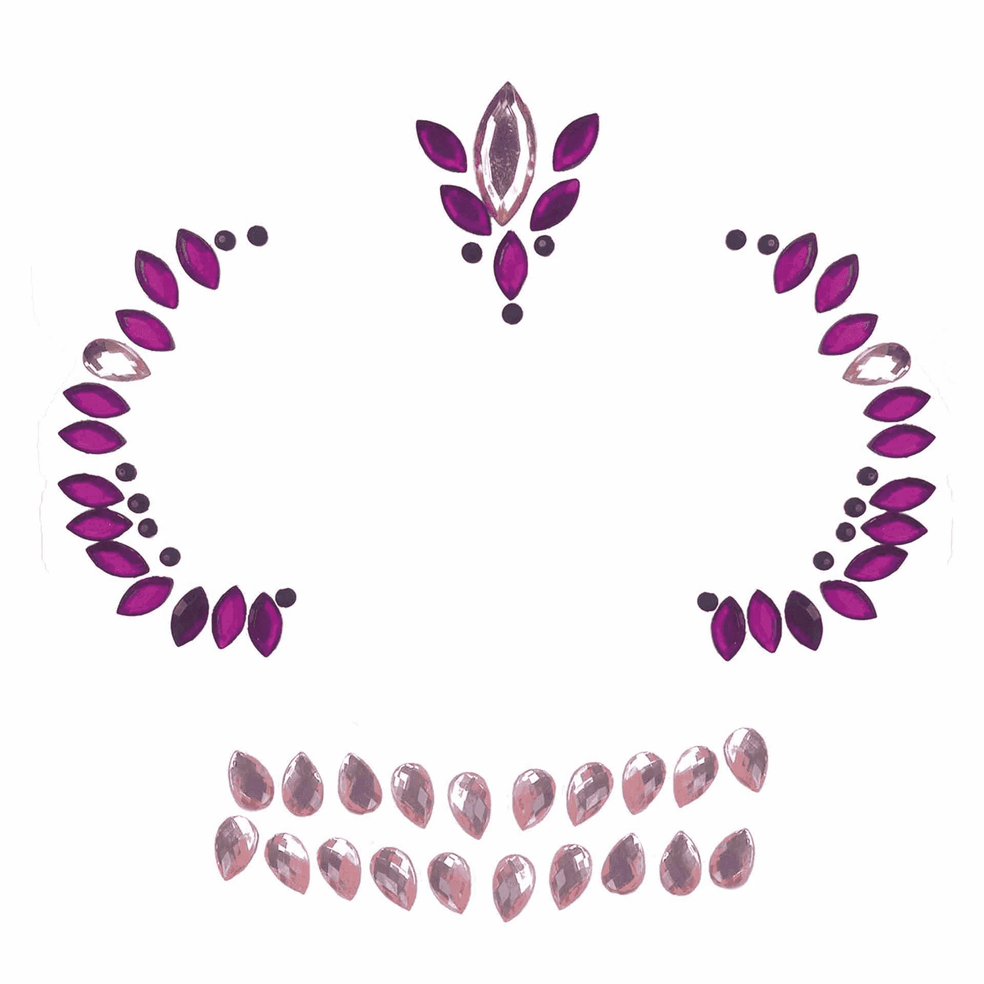 Joyas Faciales Adhesivas Calavera Lila - Image 2
