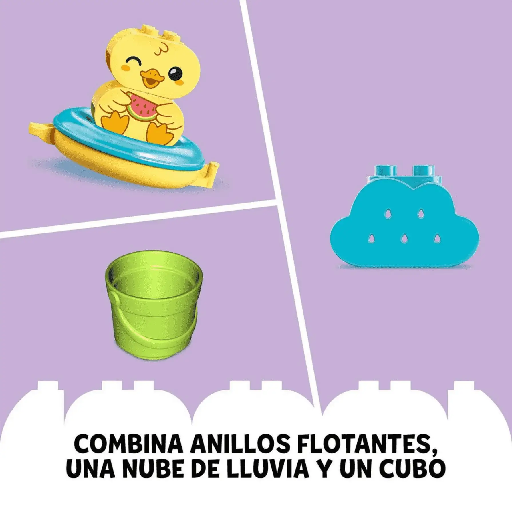 Juguete para construir Mi Primer LEGO DUPLO 10965 Diversión en el Baño: Tren de los Animales Flotant - Image 4