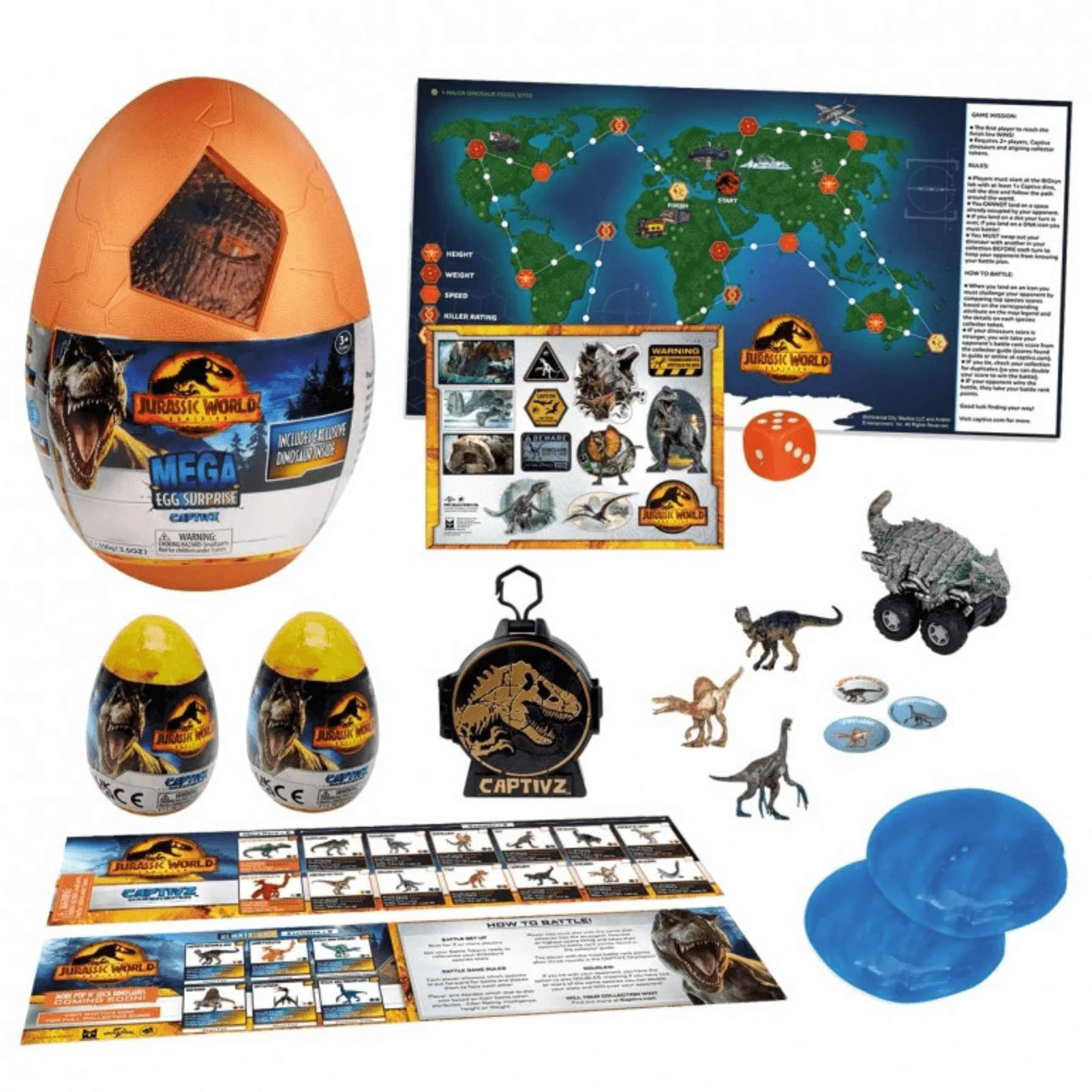 Jurassic Captivz Dominion Mega Huevo Sorpresa Dinosaurio y Accesorios - Image 3