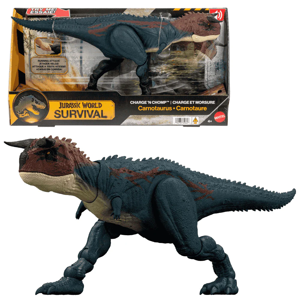 Jurassic World Charge N Chomp Carnotauro Figura de Acción