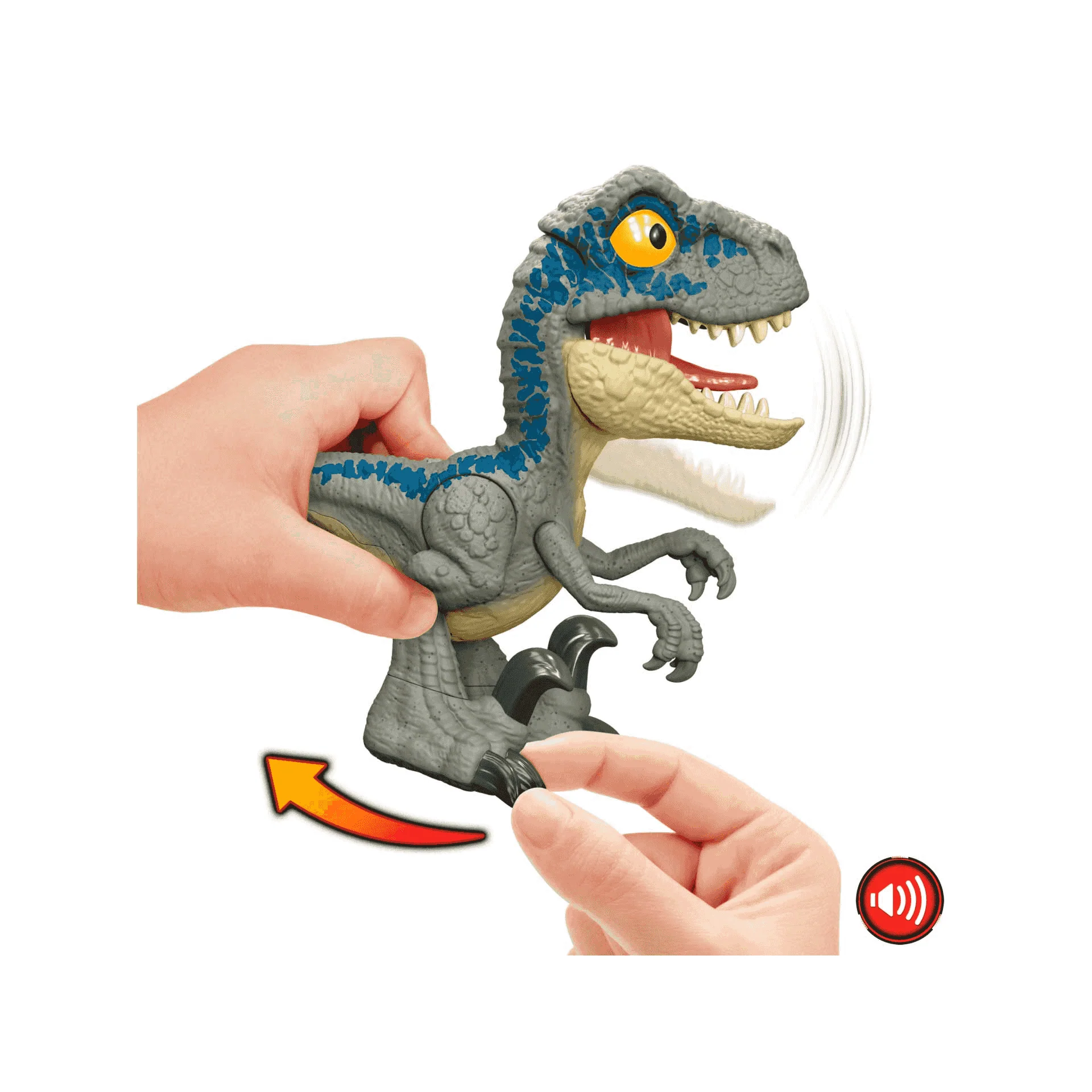 Jurassic World Mega Roar Velociraptor Blue - Image 3