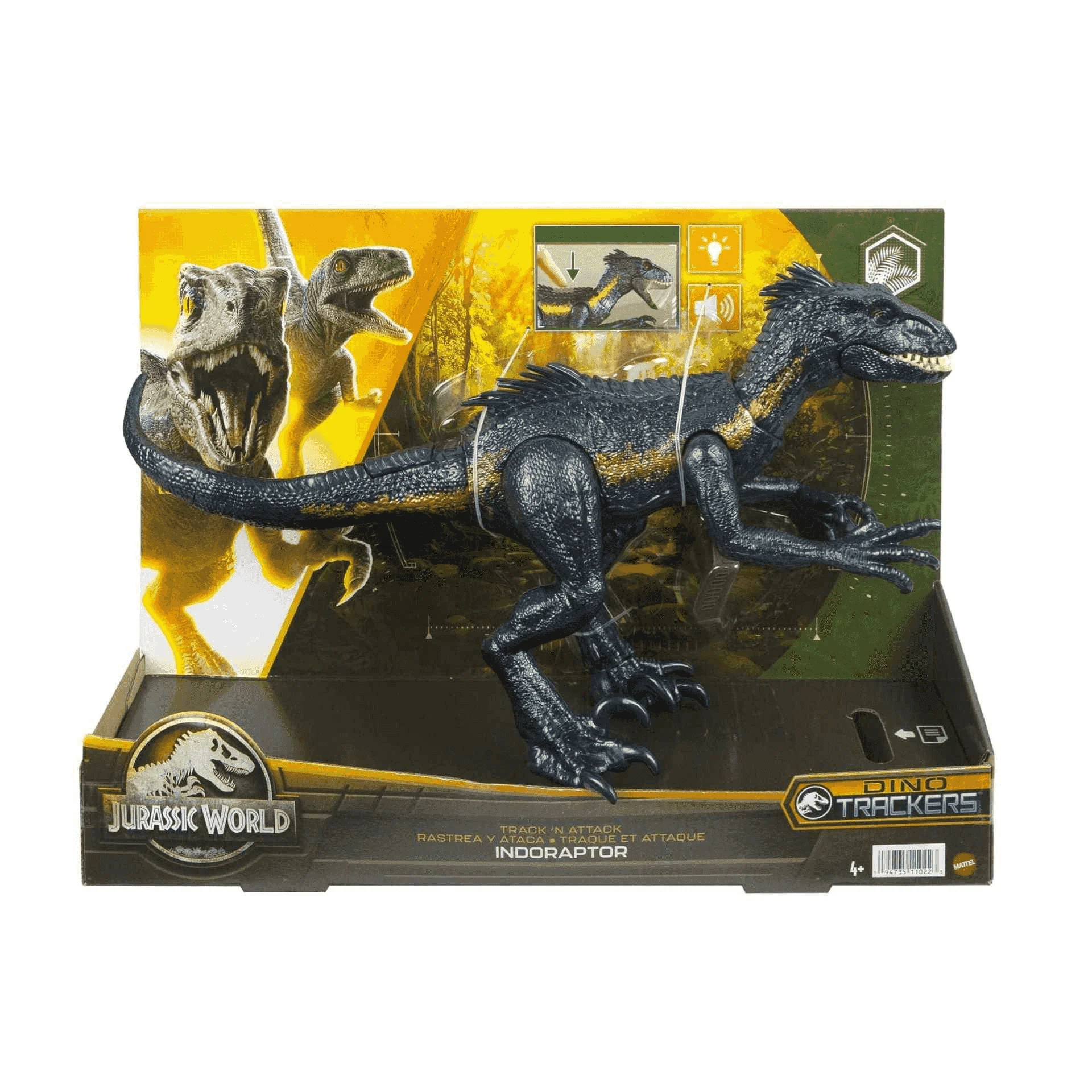 Jurassic World Rastrea y ataca Indoraptor Dinosaurio juguete 4 años