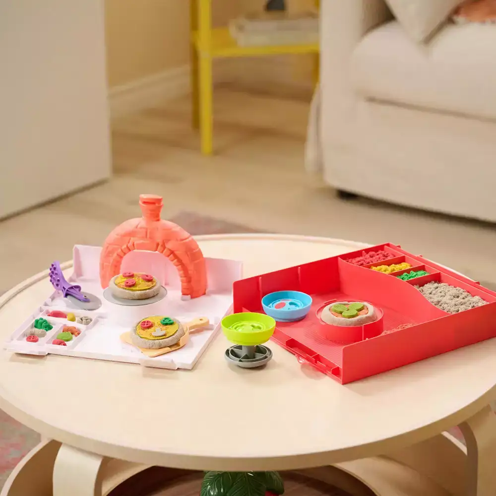 Kinetic Sand Squish Pizza – Kit creativo de pizzas mágicas - Image 4