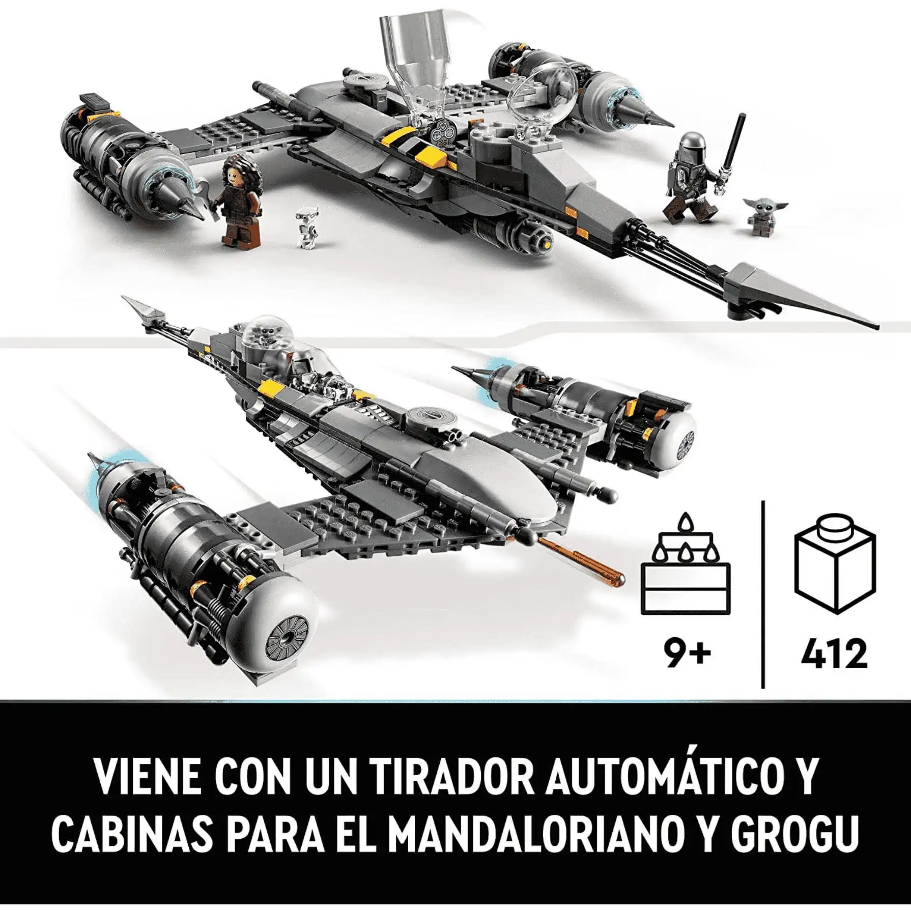Kit de construcción LEGO Star Wars 75325 Caza Estelar N-1 de The Mandalorian (412 piezas) - Image 2