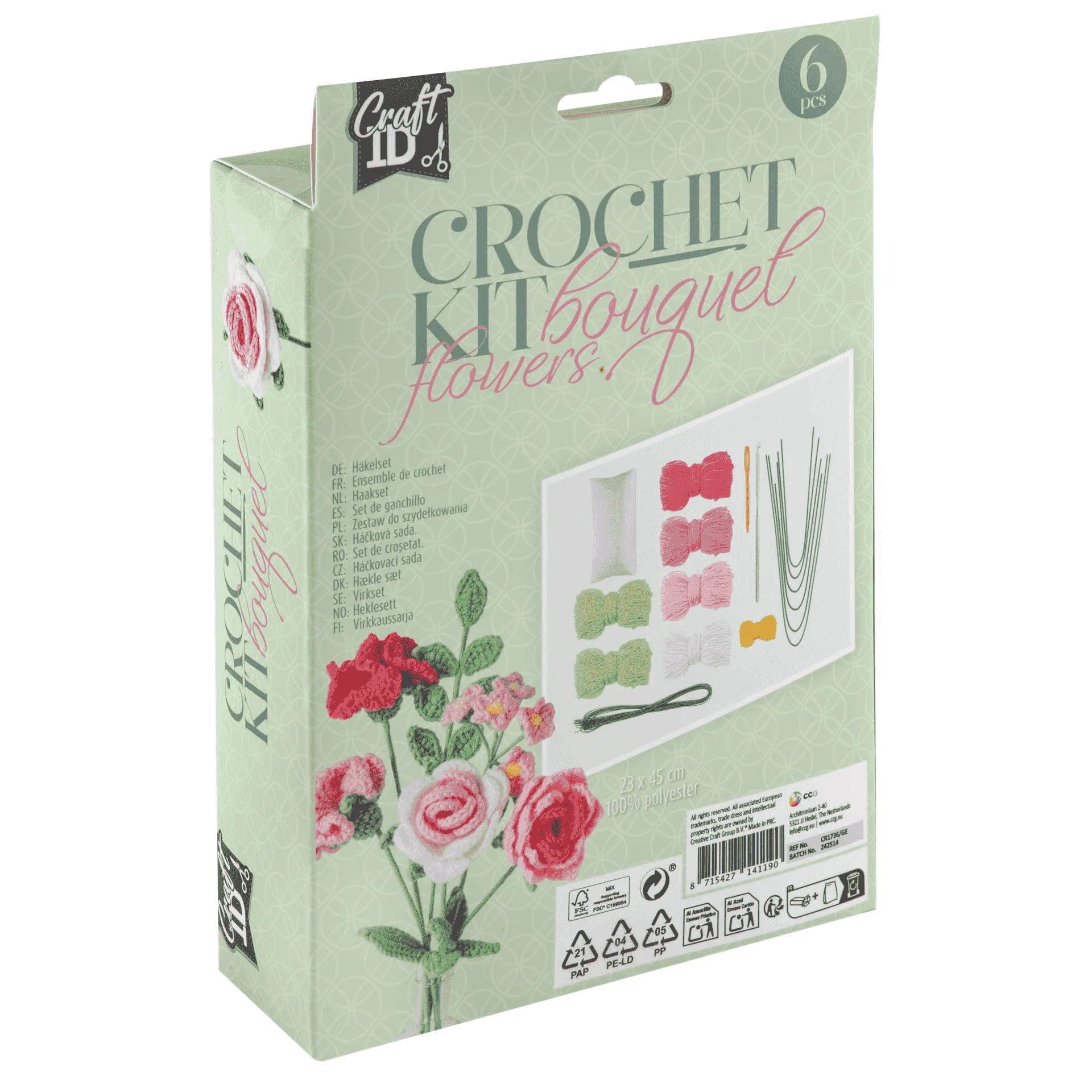 Kit de Crochet Ramo de Flores Rosa - Image 2