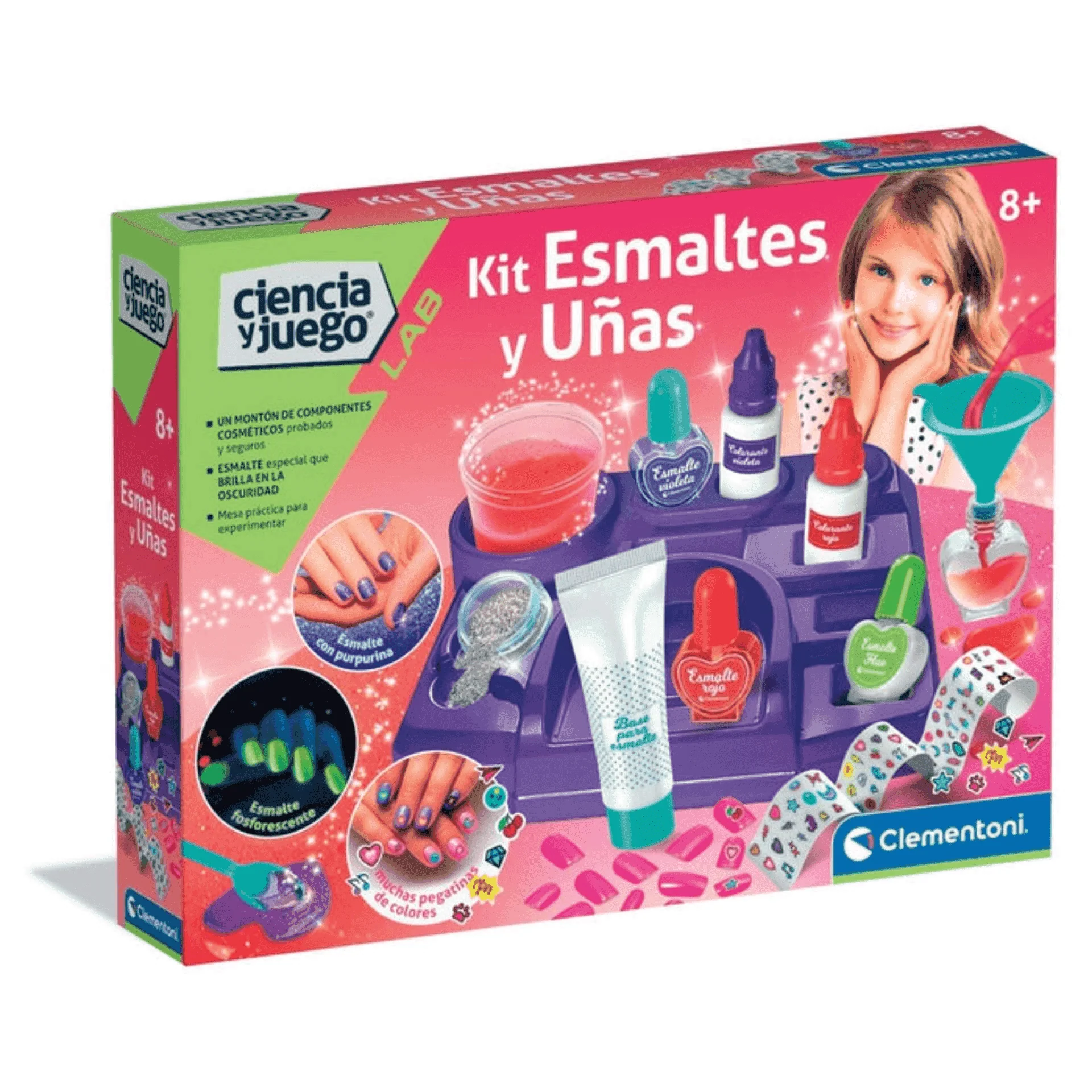 Kit Esmaltes y Uñas Clementoni | Crea tu Propio Estilo con Seguridad y Diversión | Desde 8 Años