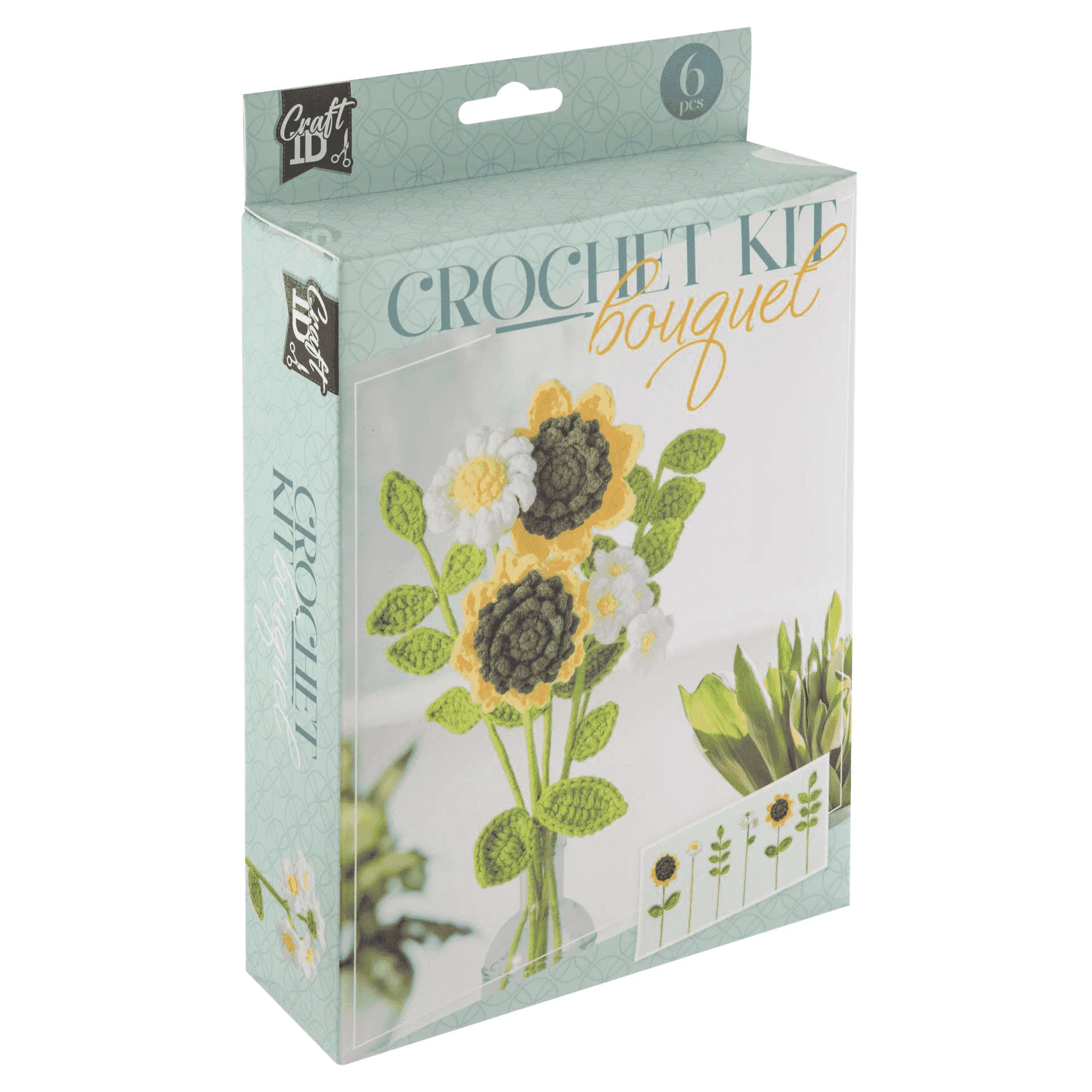 Kit Ganchillo Ramo de Flores Amarillas