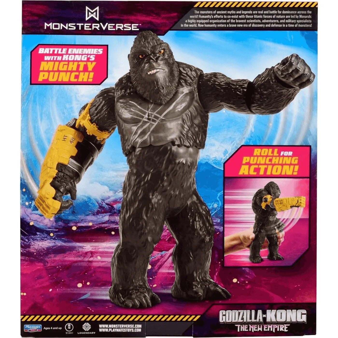 Kong Monsterverse Figura Gigante 28 cm con Ataque de Puñetazo Roll & Battle - Image 3