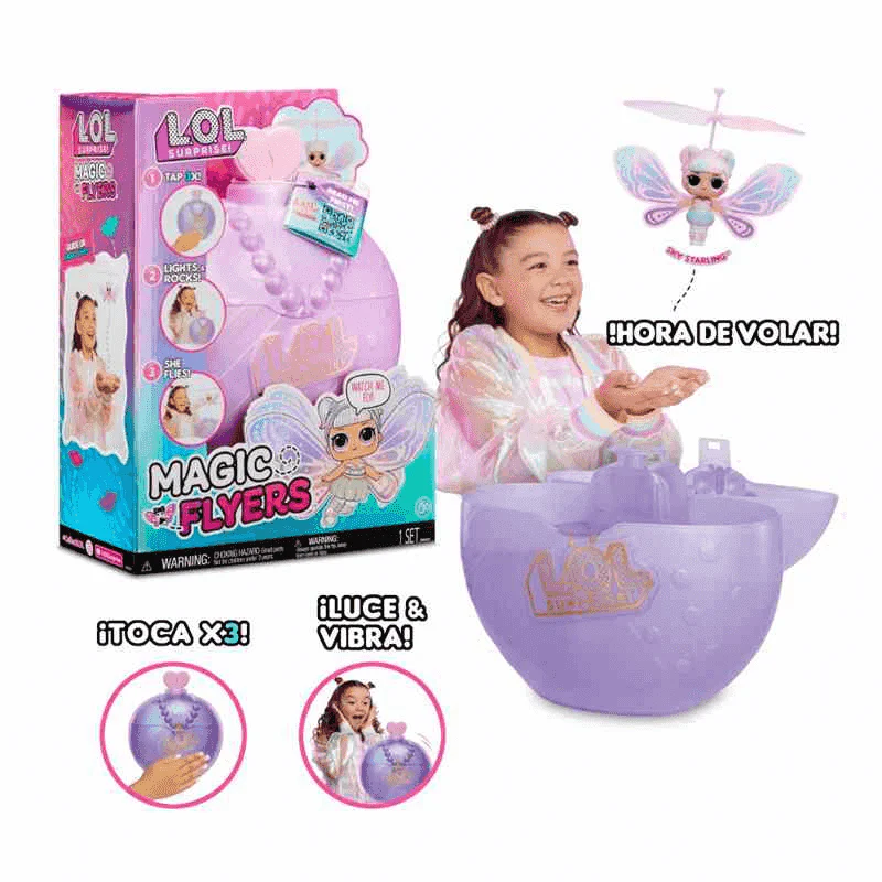 L.O.L. Surprise Muñeca Voladora Magic Wishies - Sweetie Fly (Alas moradas)
