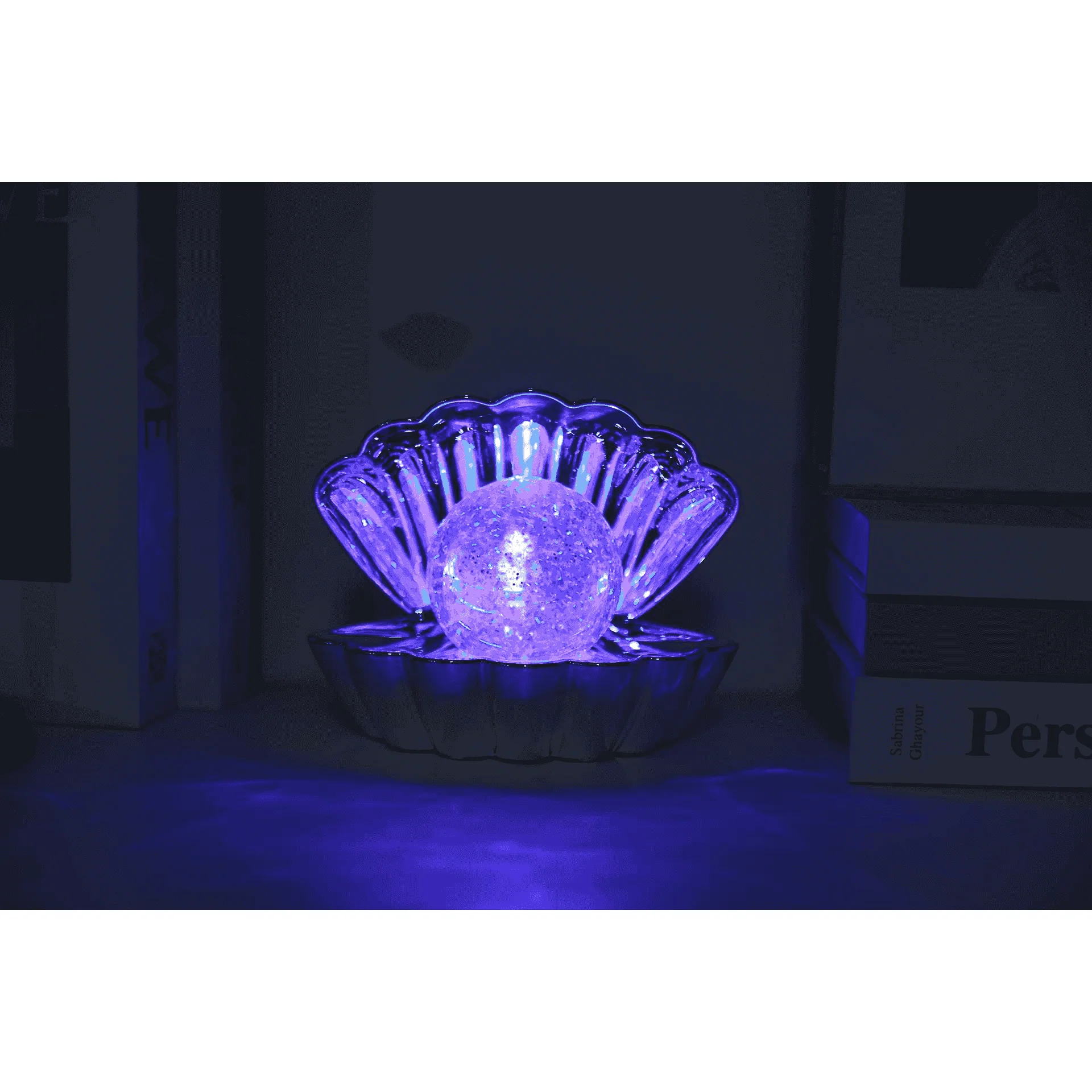 Lámpara LED Concha Marina con Perla - Image 4