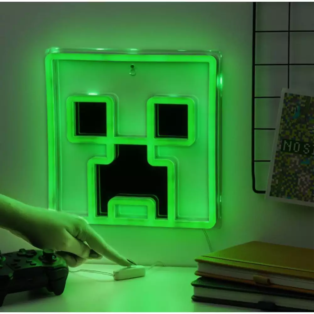Lámpara LED neón Creeper Minecraft 25 cm