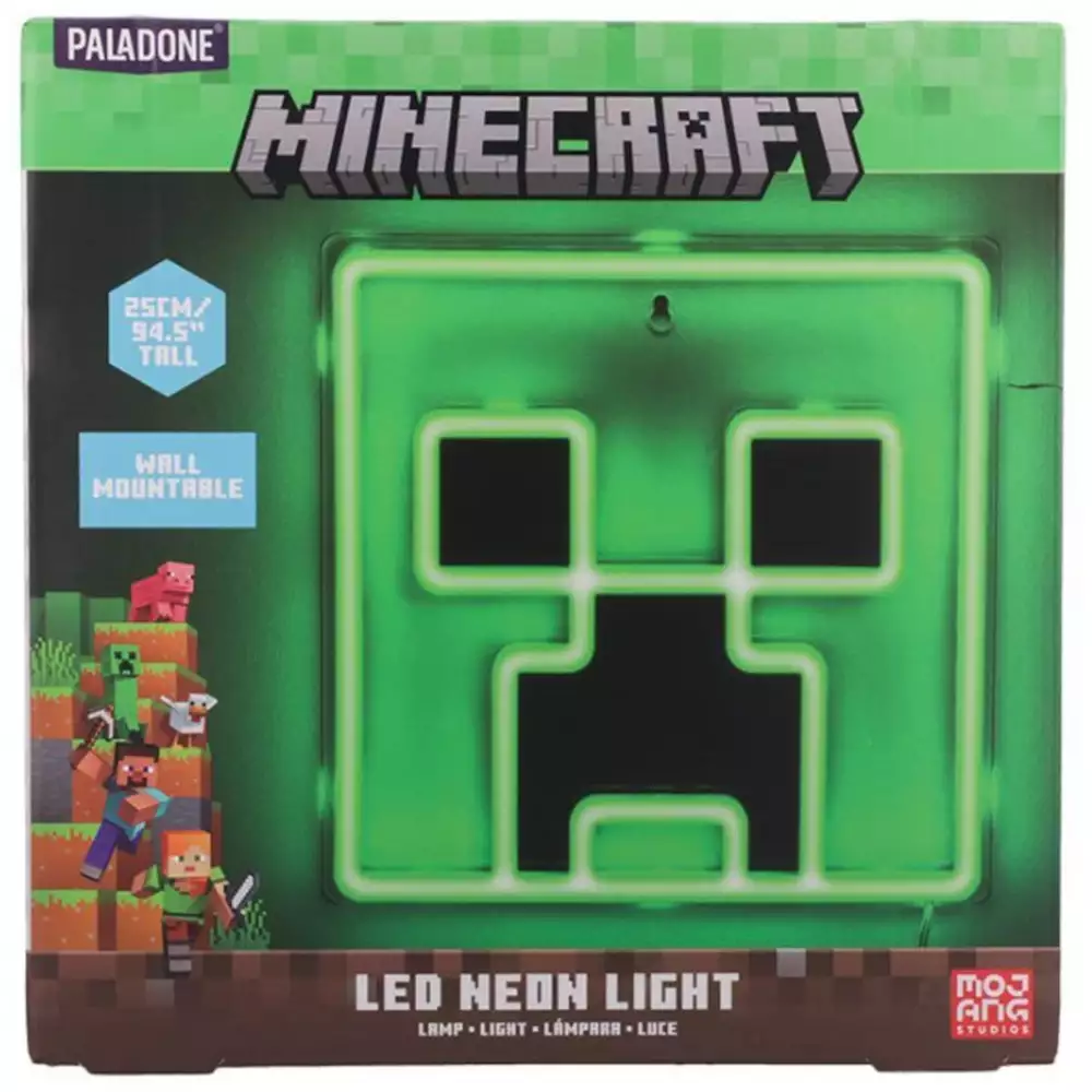 Lámpara LED neón Creeper Minecraft 25 cm - Image 3
