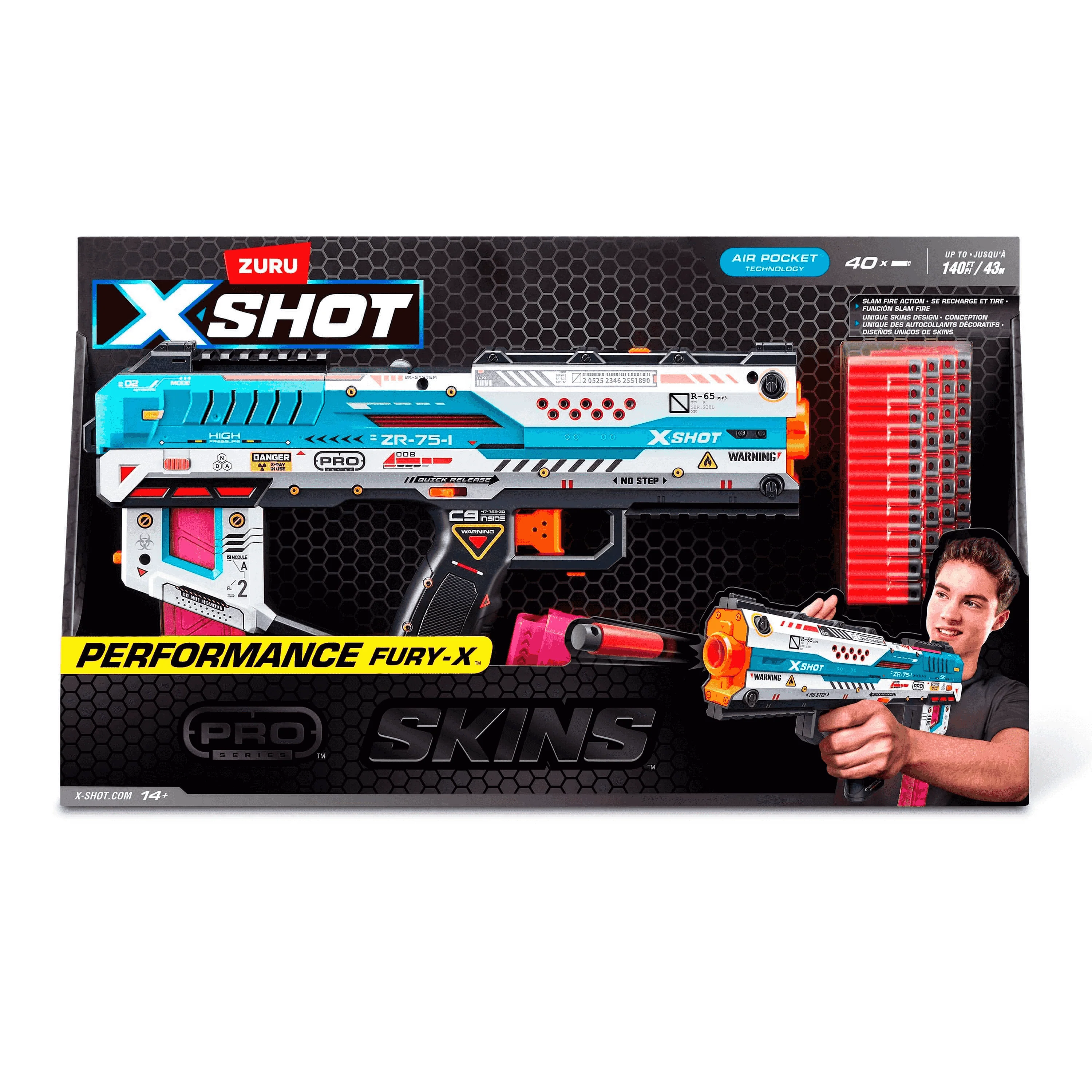 Lanzador X-Shot Pro Series Fury-X Blaster con 40 Dardos