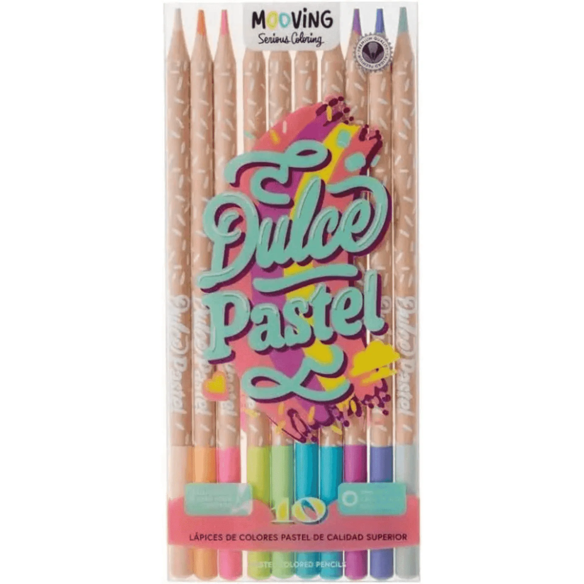 Lápices de Colores Mooving Dulce Pastel x10