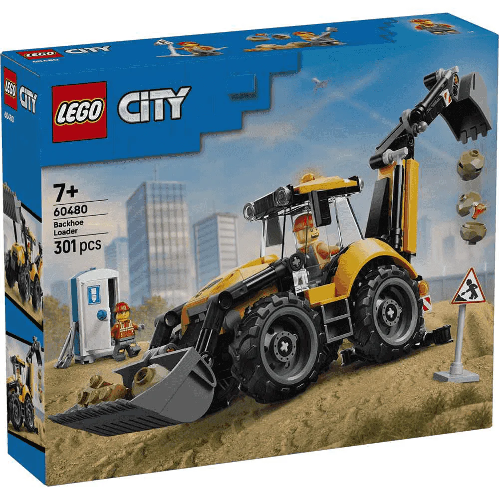LEGO® City Cargadora Retroexcavadora Amarilla 60480 – 301 piezas