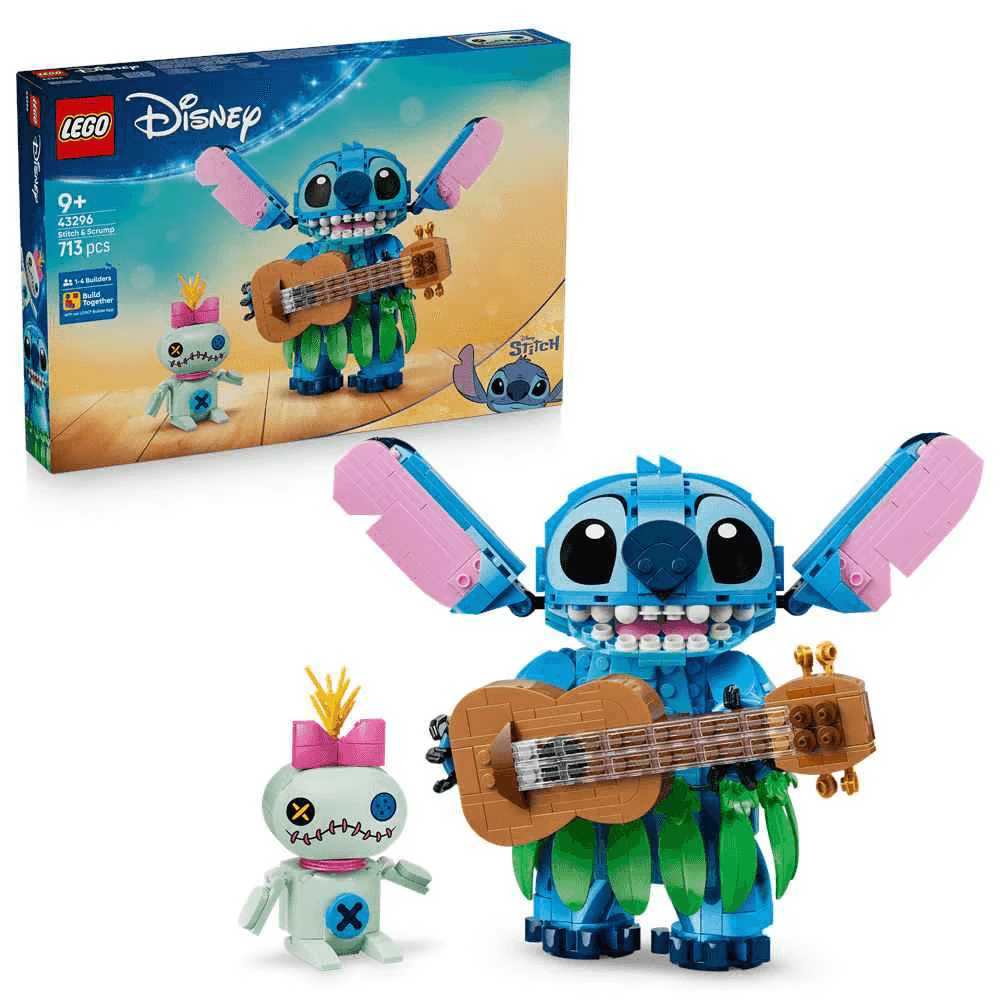 LEGO® Disney Stitch y Scrump 43296 – Set de Construcción 713 piezas