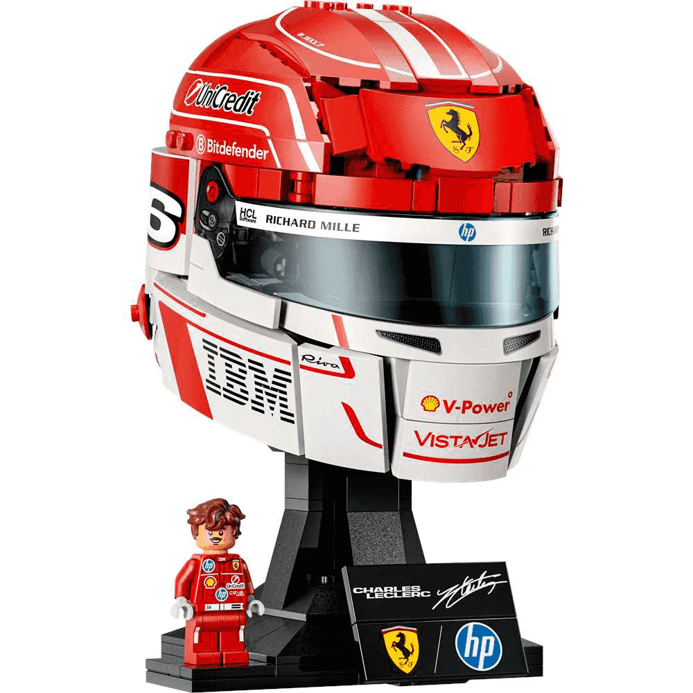 LEGO® Editions Casco Charles Leclerc Ferrari F1 43014 – Set construcción 886 piezas +14 años