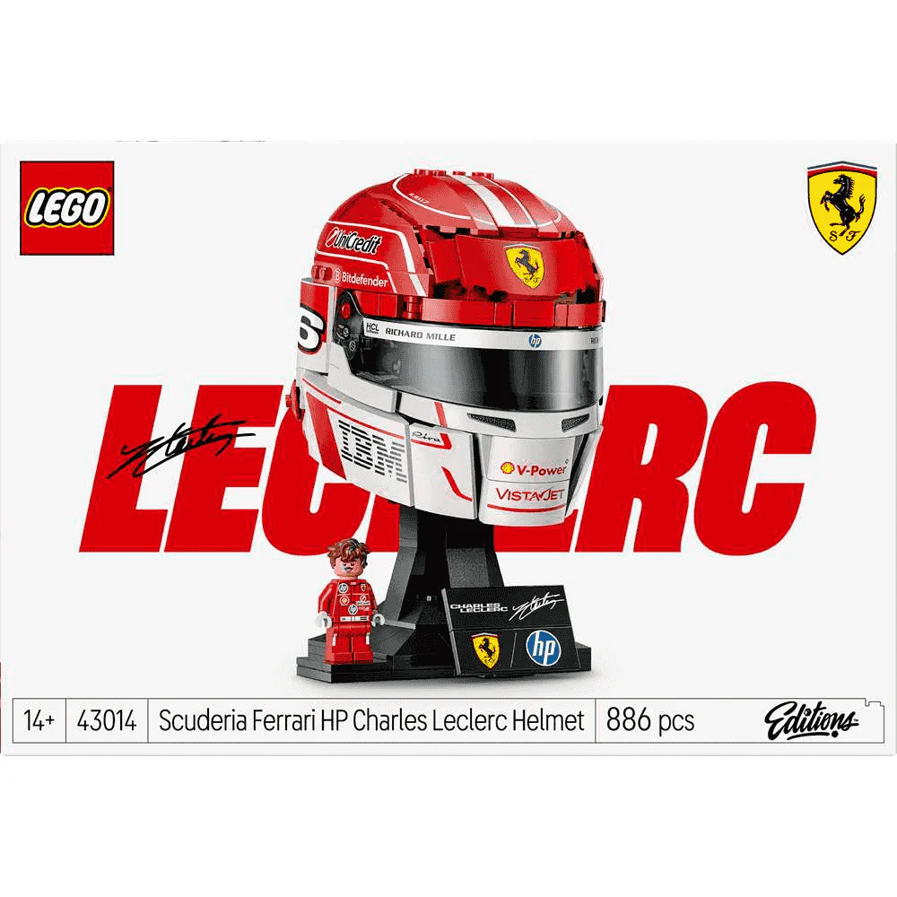 LEGO® Editions Casco Charles Leclerc Ferrari F1 43014 – Set construcción 886 piezas +14 años - Image 3