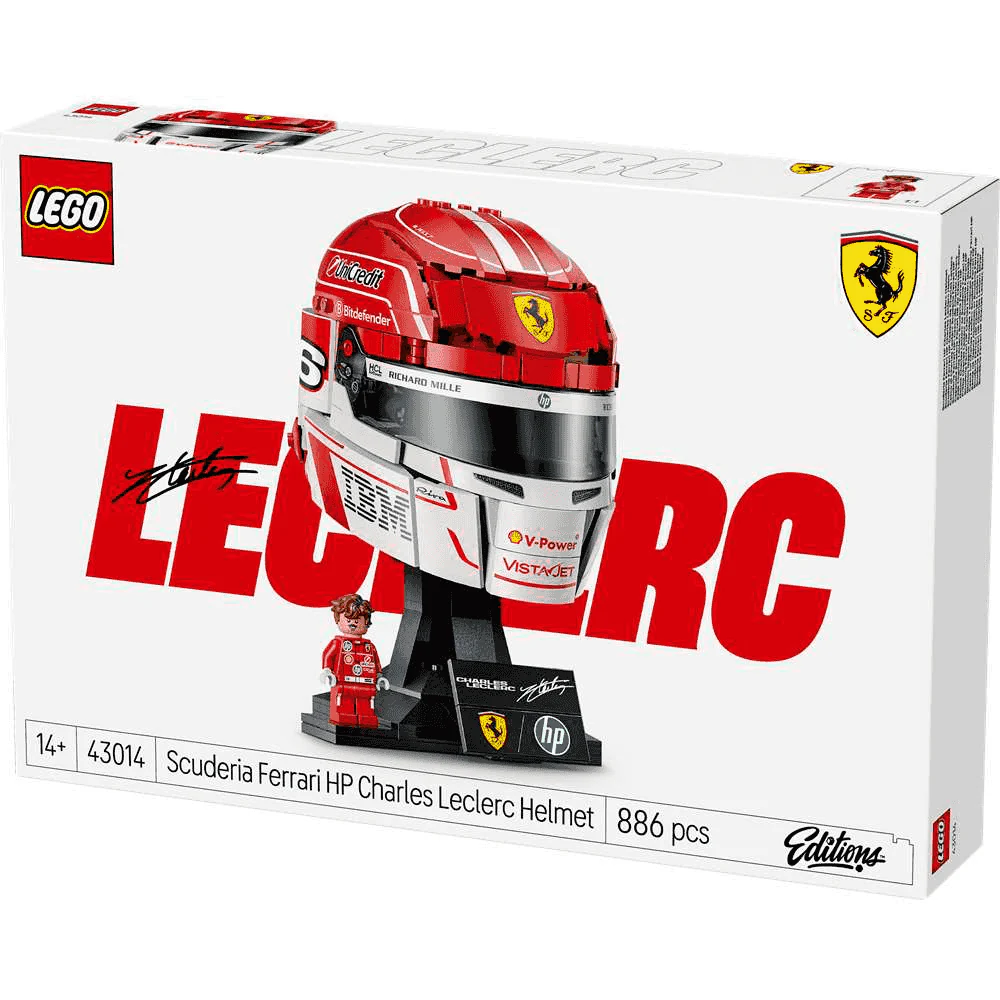 LEGO® Editions Casco Charles Leclerc Ferrari F1 43014 – Set construcción 886 piezas +14 años - Image 4
