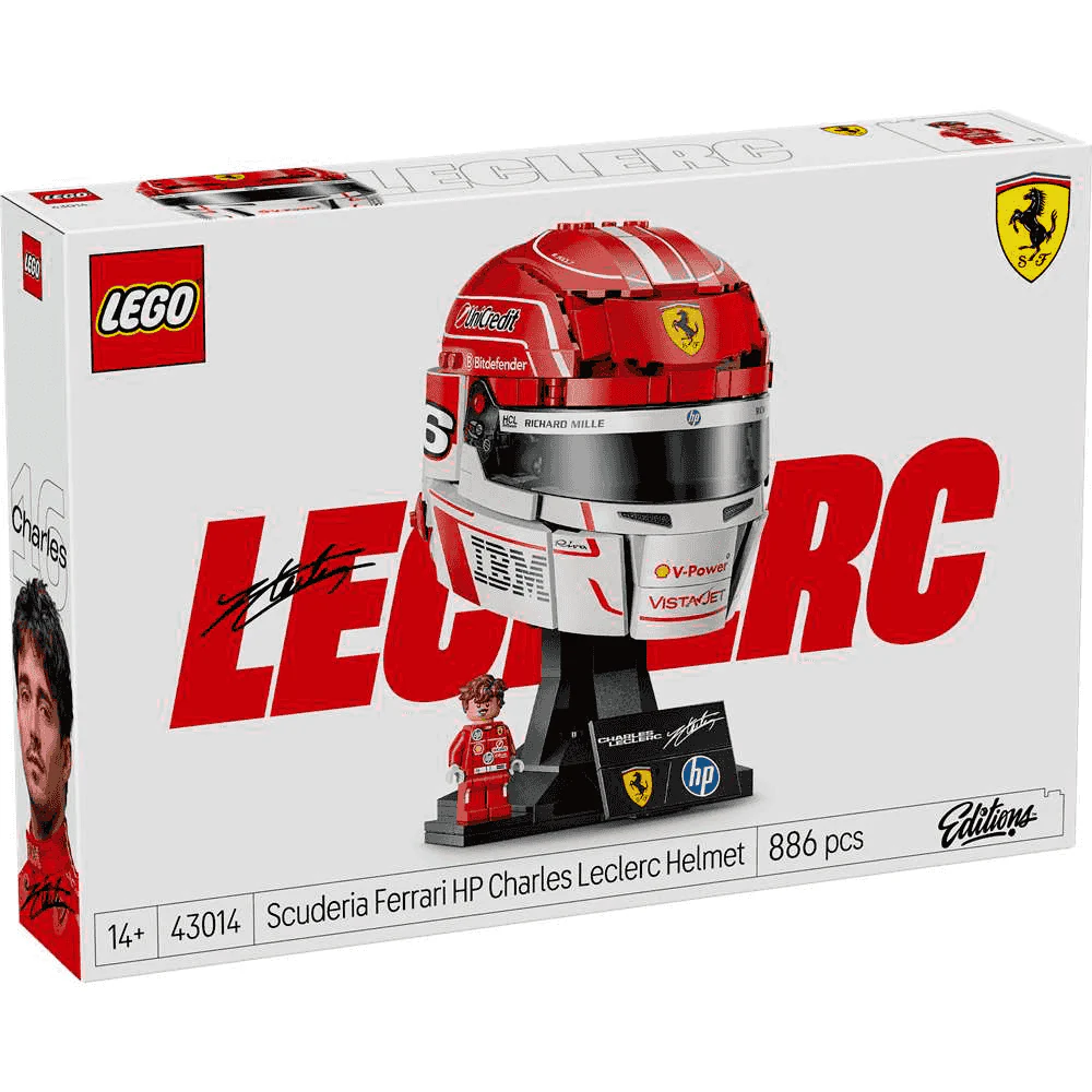 LEGO® Editions Casco Charles Leclerc Ferrari F1 43014 – Set construcción 886 piezas +14 años - Image 5