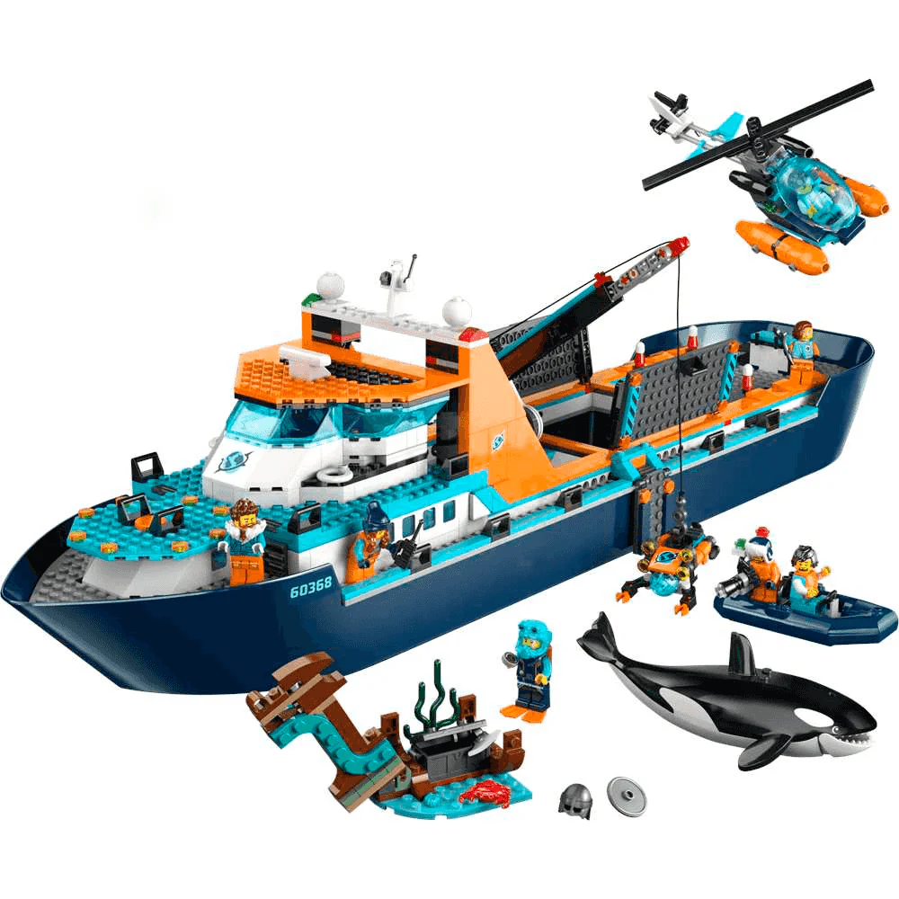 LEGO City 60368 Exploradores del Ártico: Barco (815 piezas) - 7+ años