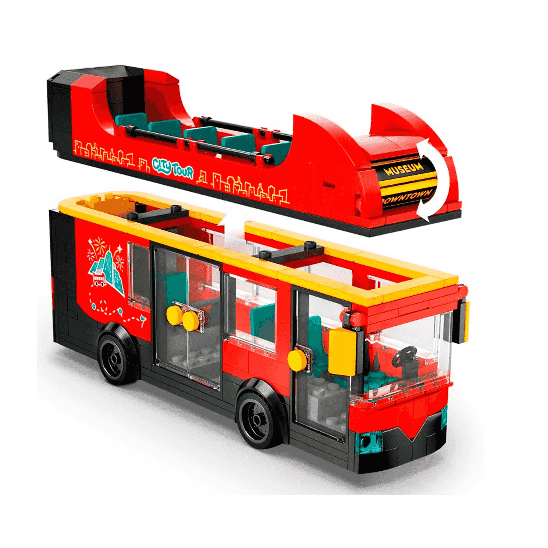 LEGO City Autobús Turístico Rojo de Dos Plantas - Image 4