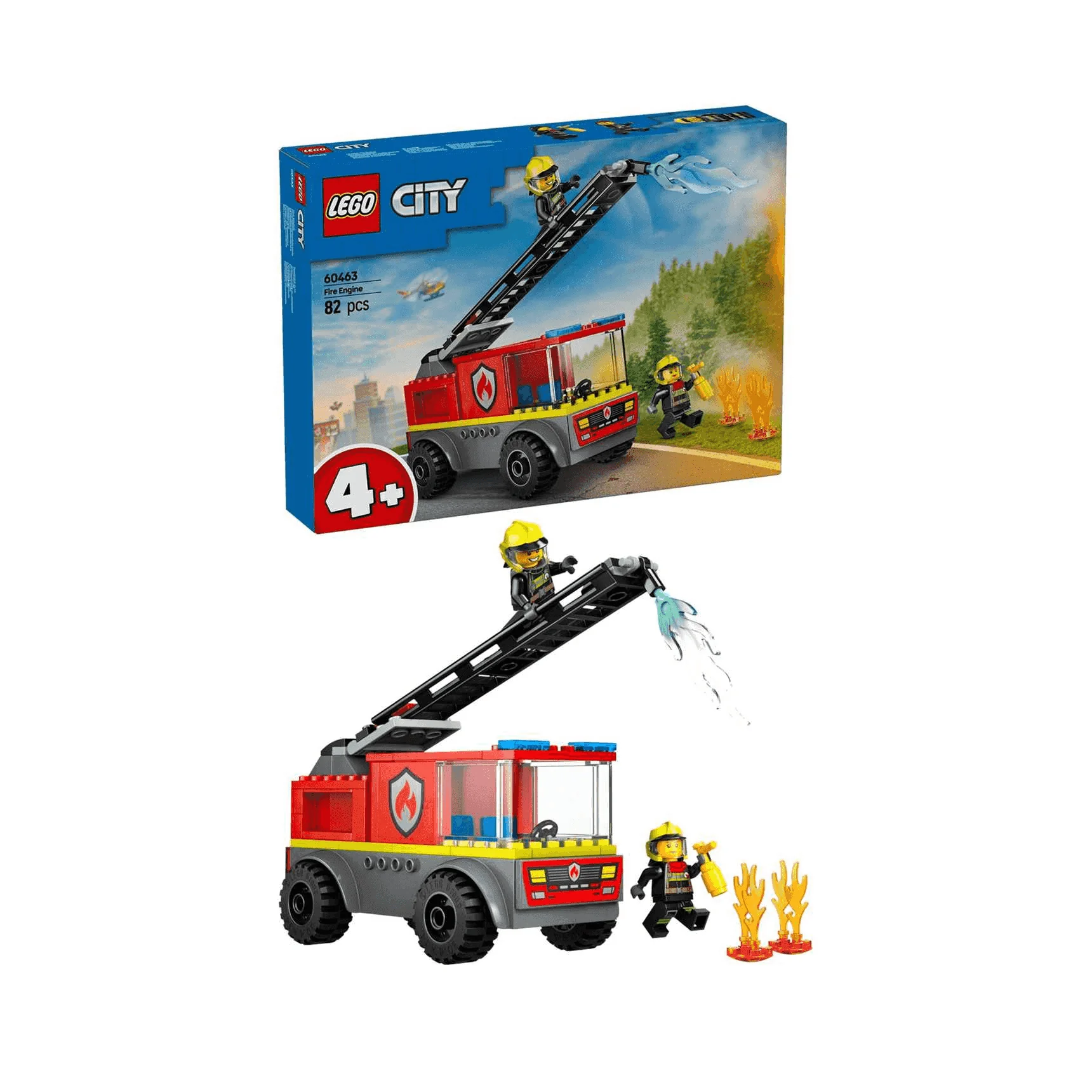 LEGO City Camión de Bomberos con Escalera Juguete 60463 - Image 2