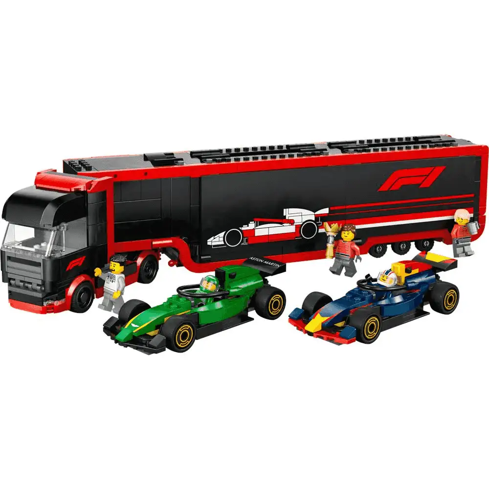 LEGO City Camión de F1 con Coches de F1 RB20 y AMR24 60445 - Image 3