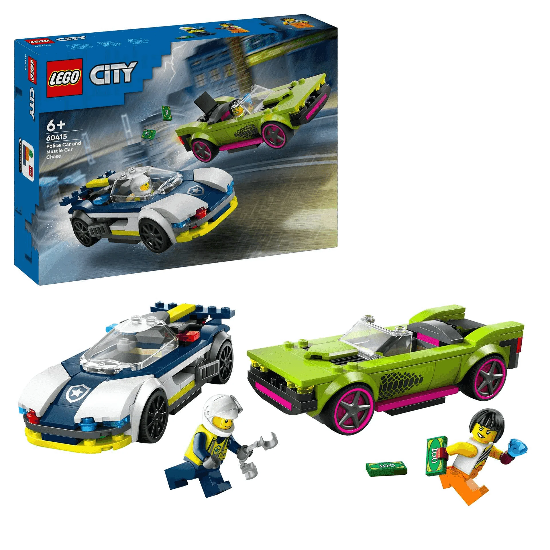 LEGO City Coche de Policía y Potente Deportivo Set 60415