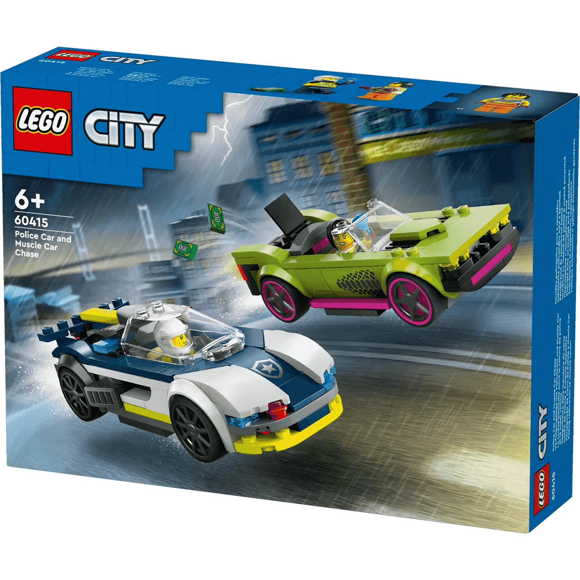 LEGO City Coche de Policía y Potente Deportivo Set 60415 - Image 4