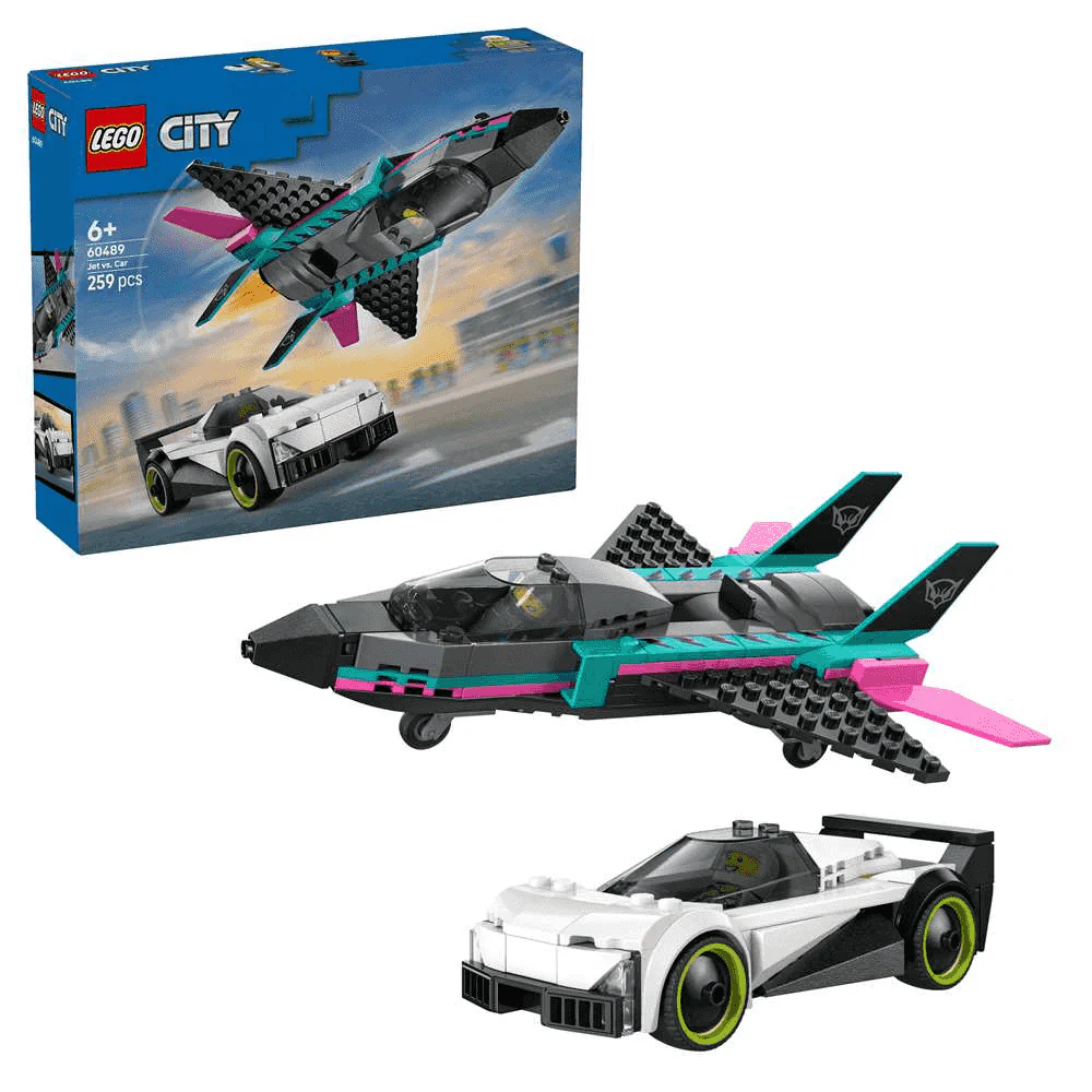 LEGO City Jet vs. Coche Juego con Coche y Jet 60489 - Image 2