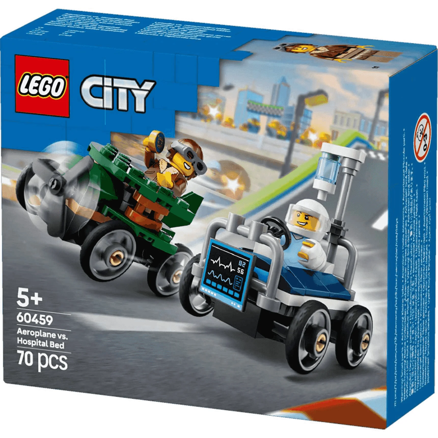 LEGO City Pack de Coches de Carreras: Avión vs. Cama de Hospital 60459 - Image 4