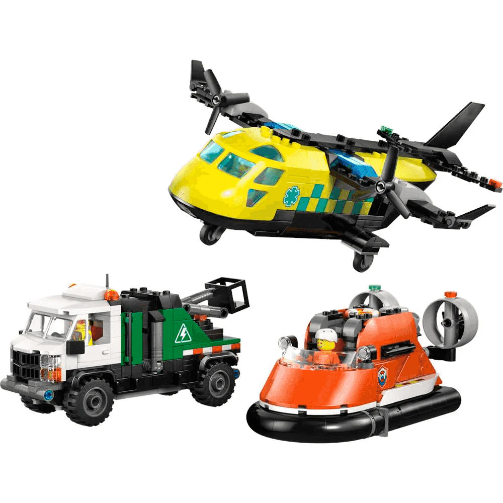 LEGO City Remix: Avión, Camión Técnico y Aerodeslizador 60505