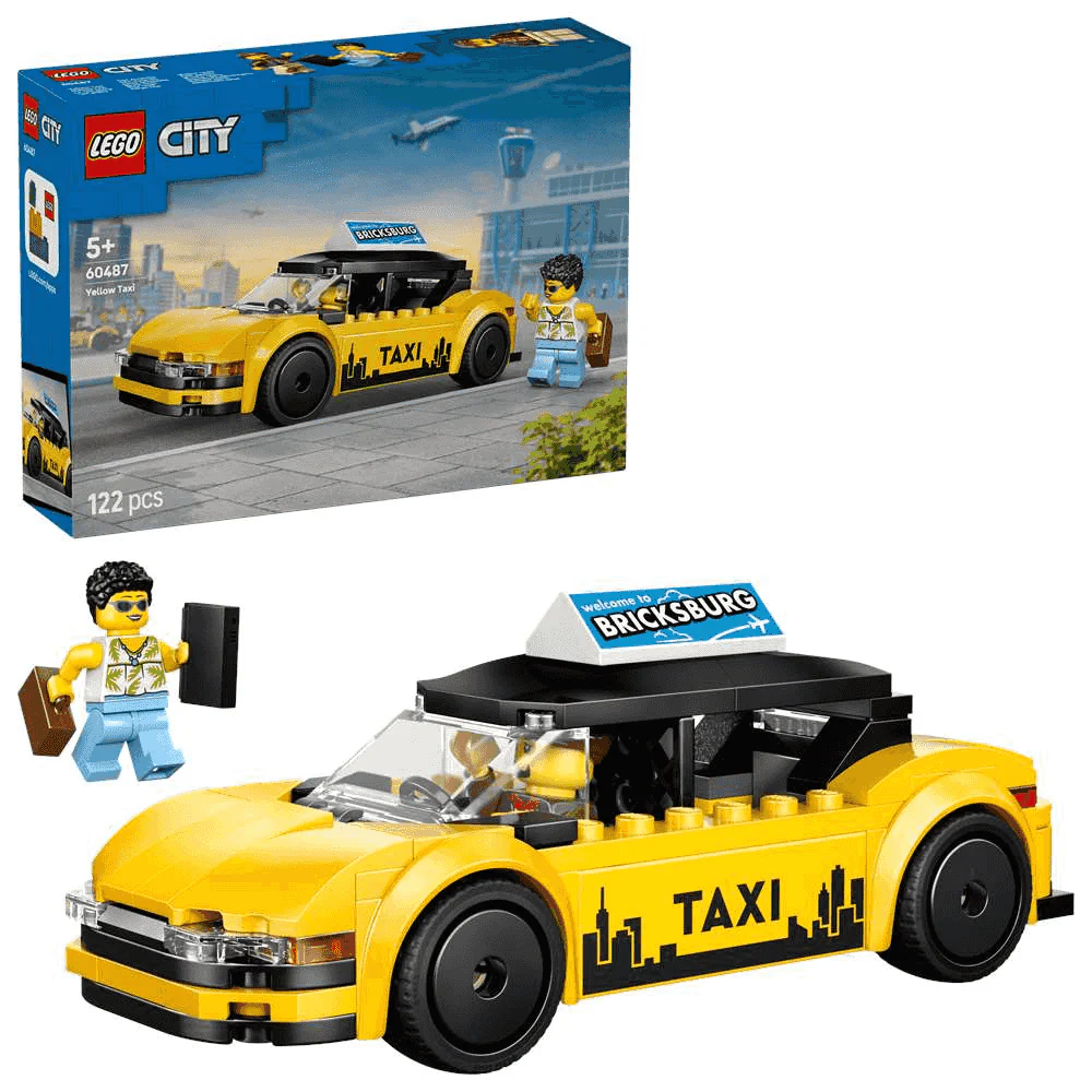 LEGO City Taxi Amarillo Modelo de Coche en Kit 60487 - Image 2