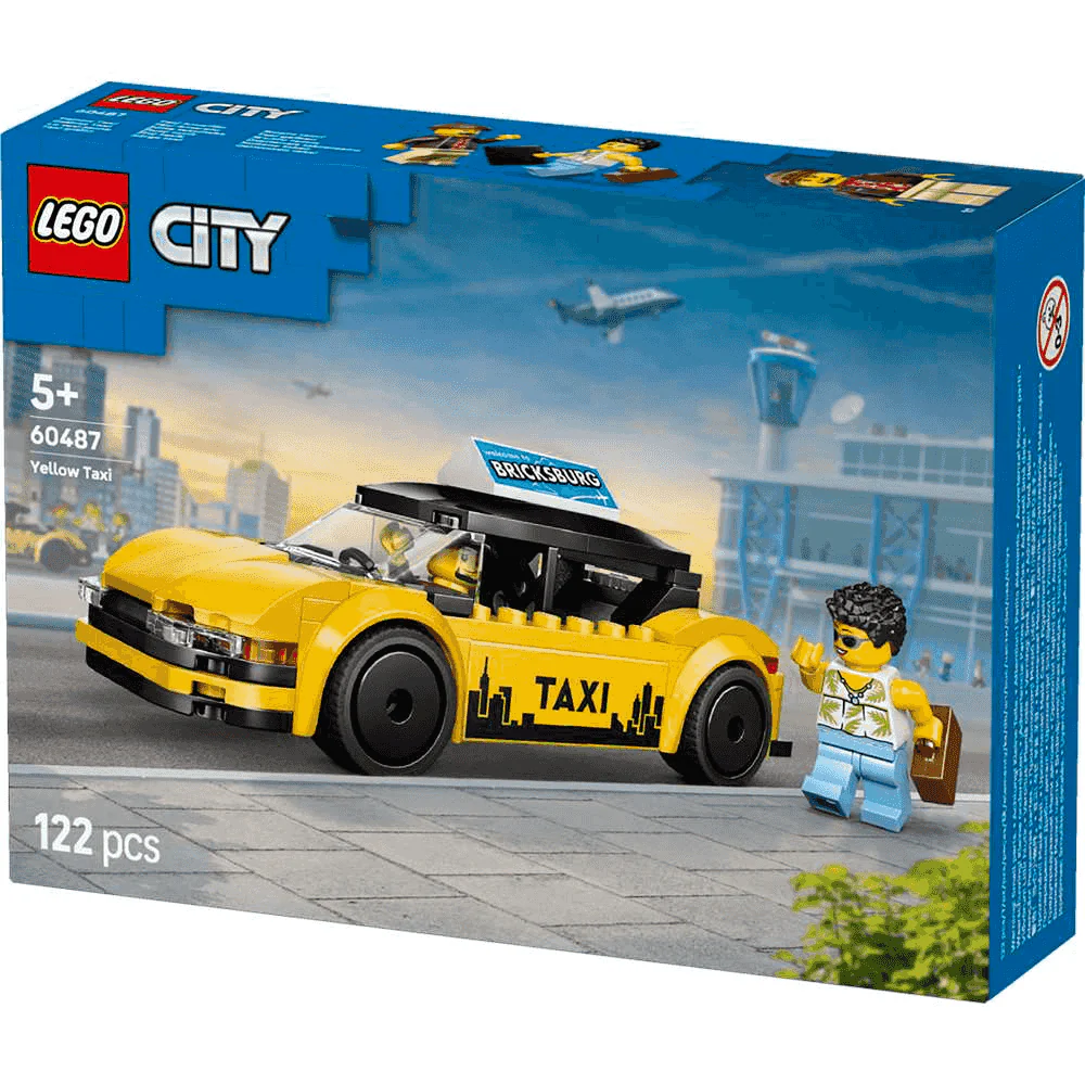 LEGO City Taxi Amarillo Modelo de Coche en Kit 60487 - Image 3